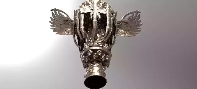 Secret cult scull gravity font Floating 