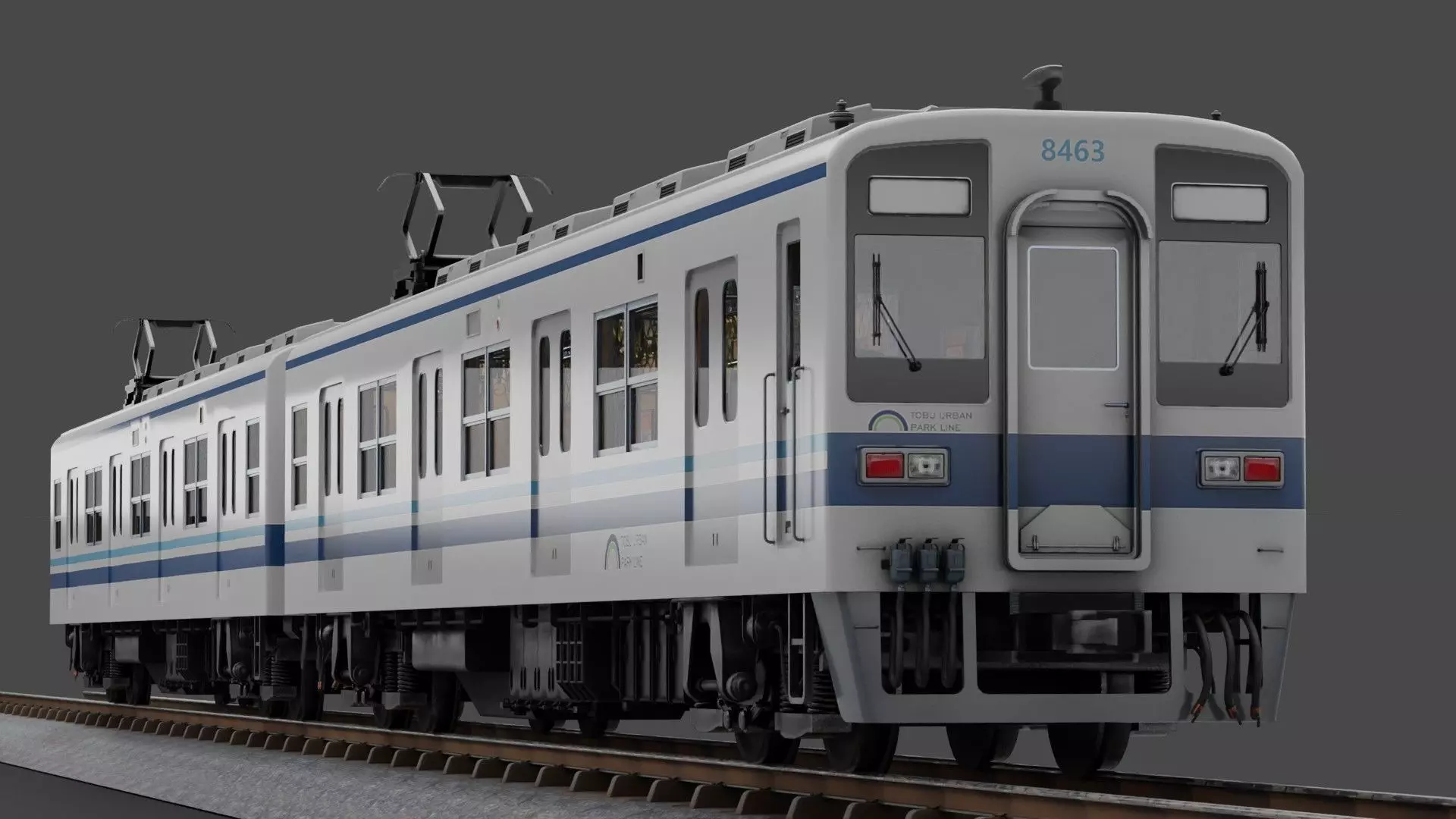 Tobu Railway Series 8000 Low-poly 3D model_0