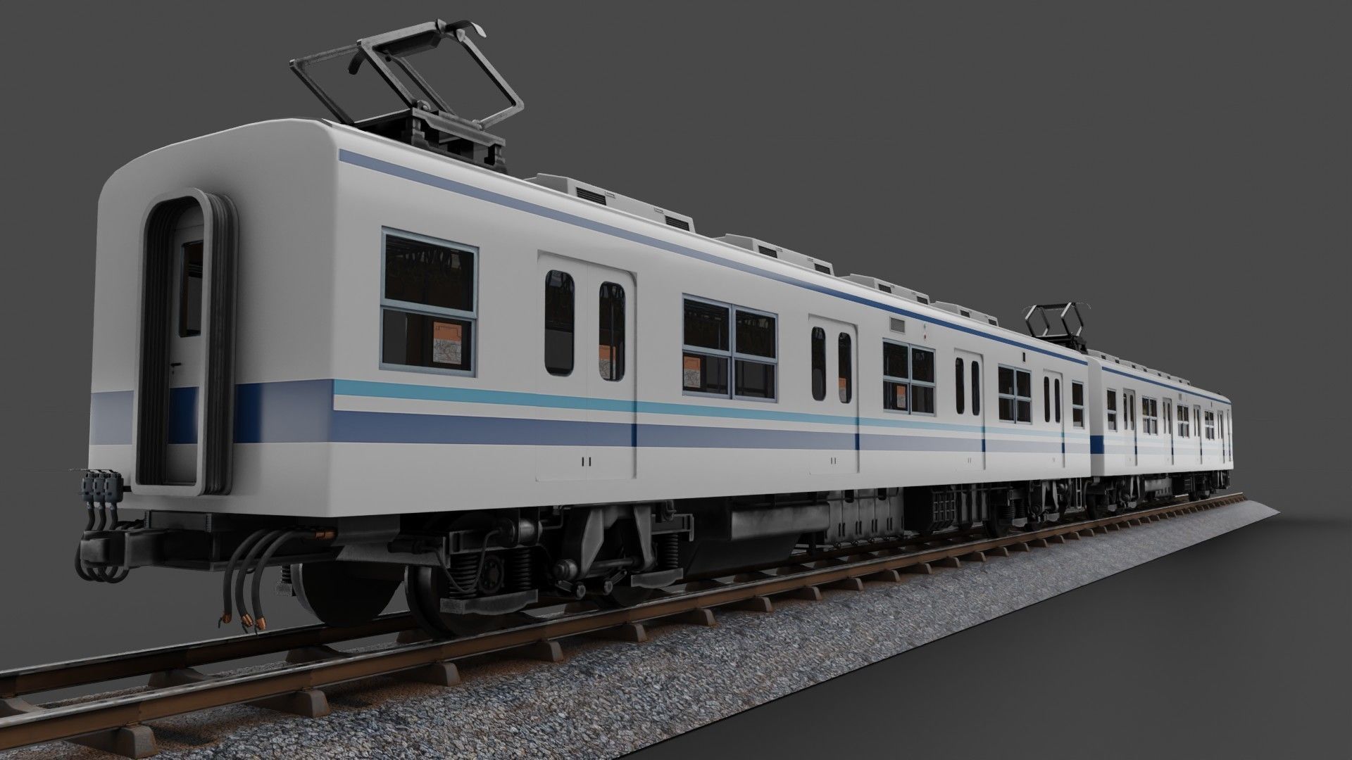 Tobu Railway Series 8000 Low-poly 3D model_2