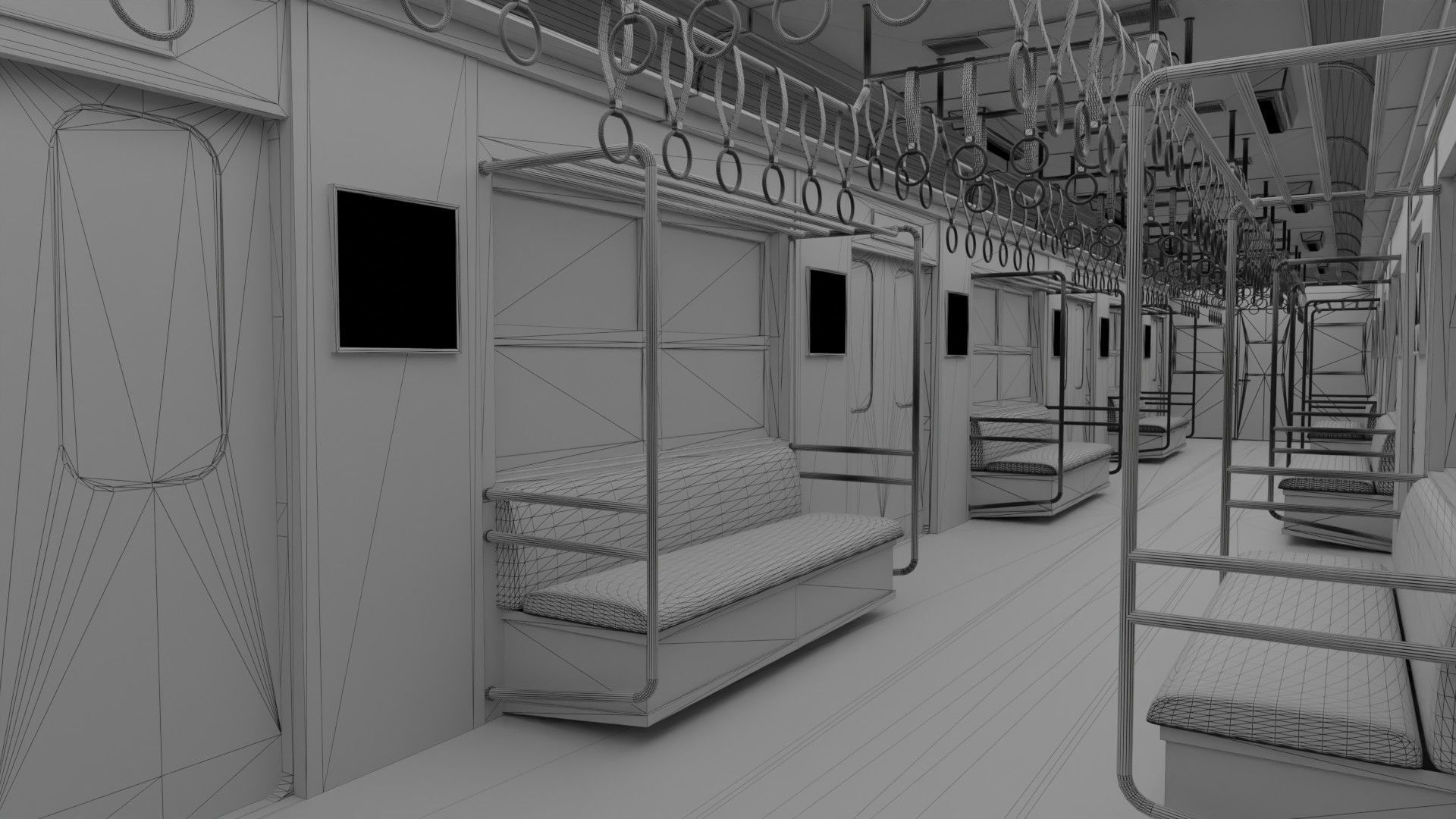 Tobu Railway Series 8000 Low-poly 3D model_19