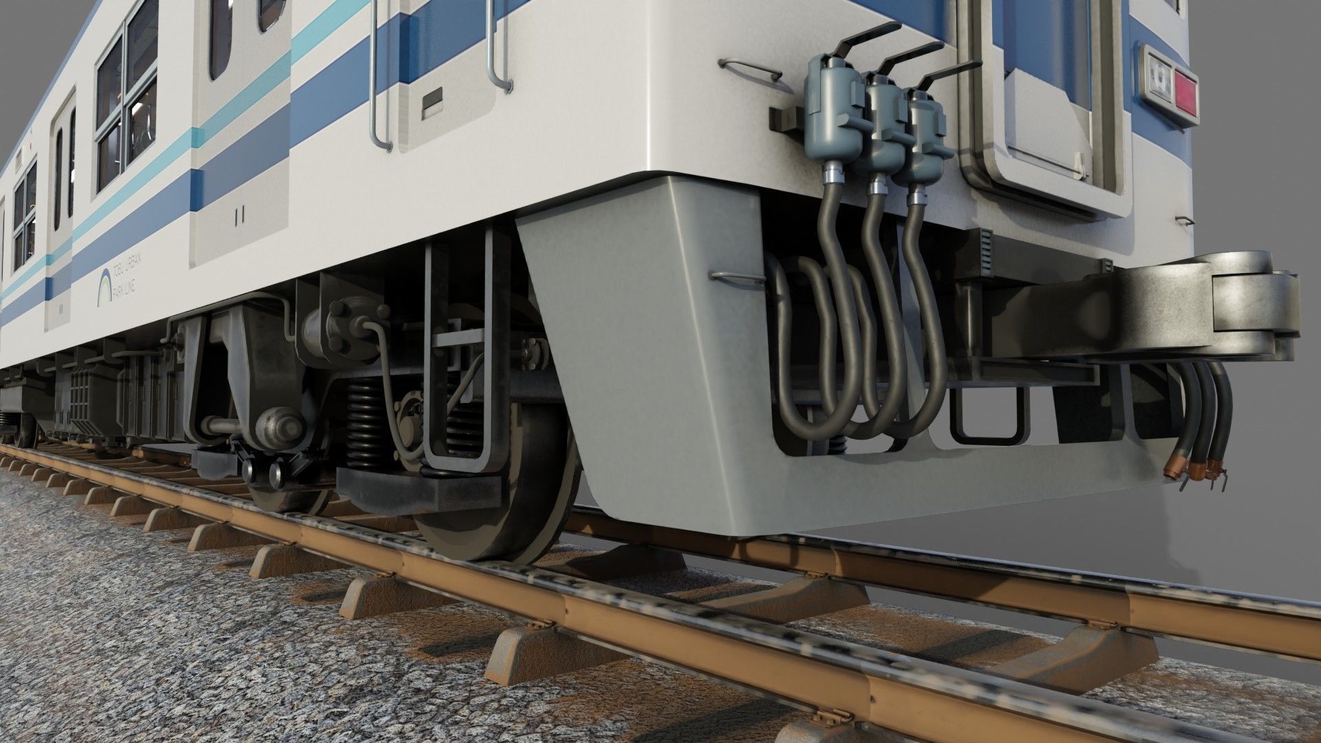Tobu Railway Series 8000 Low-poly 3D model_13