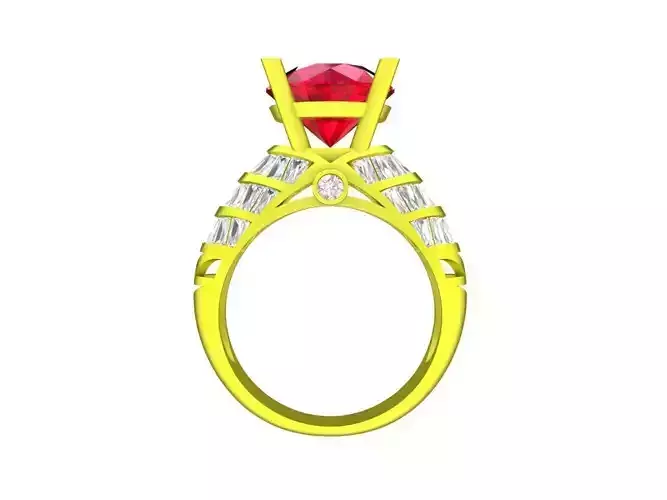 7263 baguette diamond women fashion ring