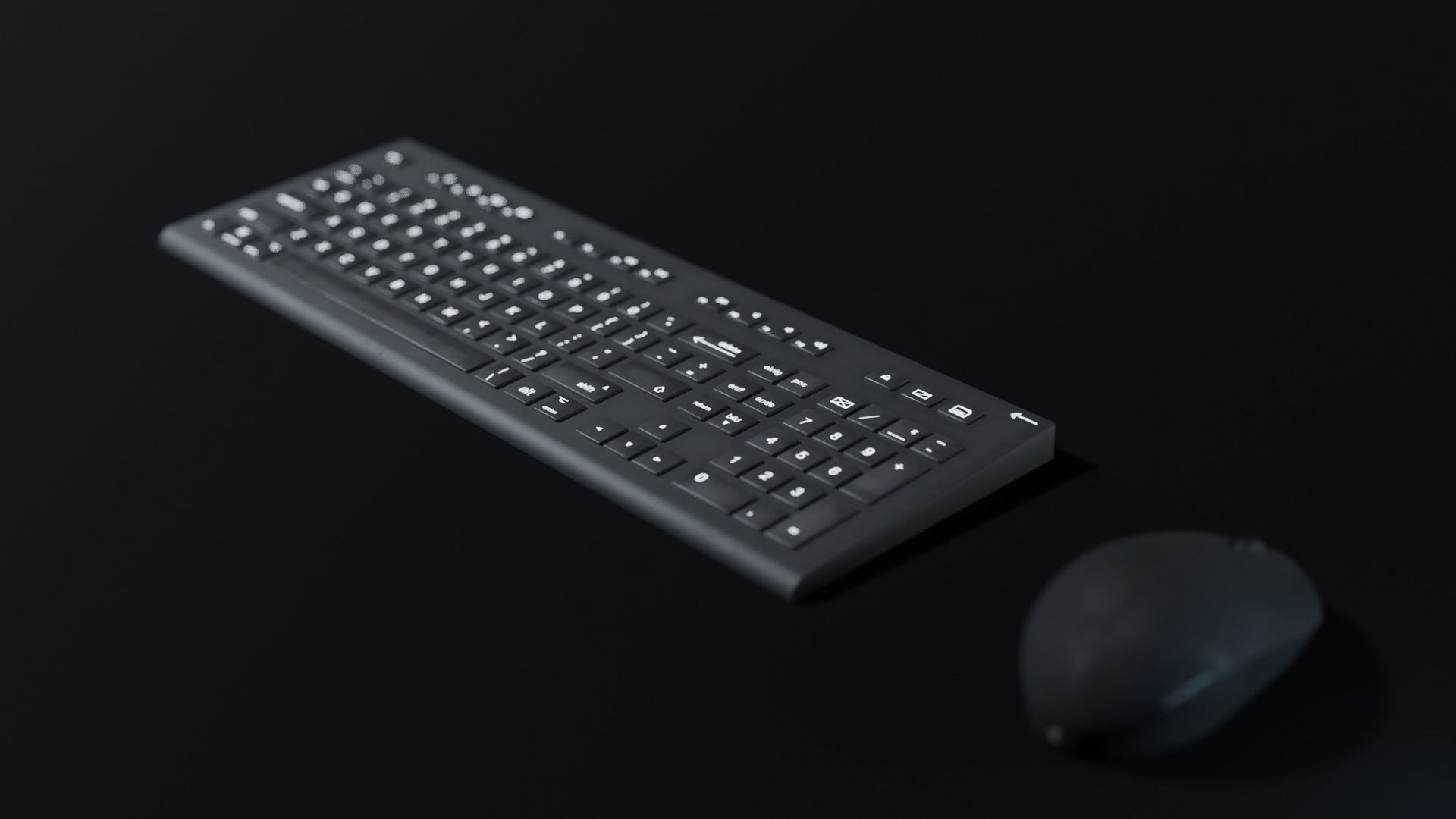 Mouse and Keyboard - 3D Model Low-poly 3D model_5
