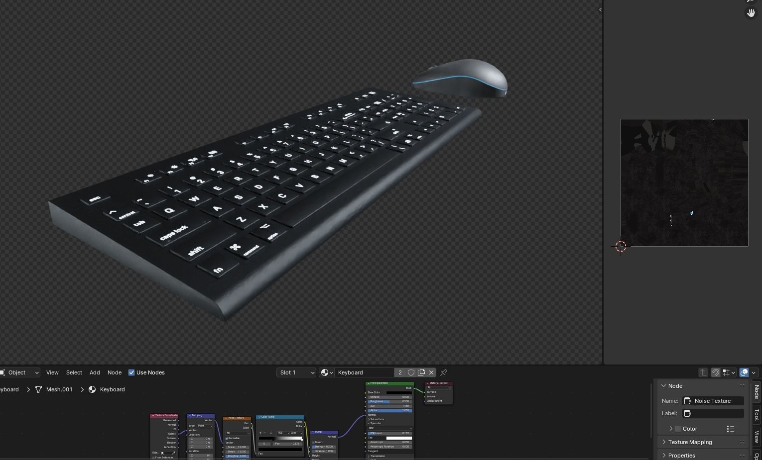 Mouse and Keyboard - 3D Model Low-poly 3D model_9