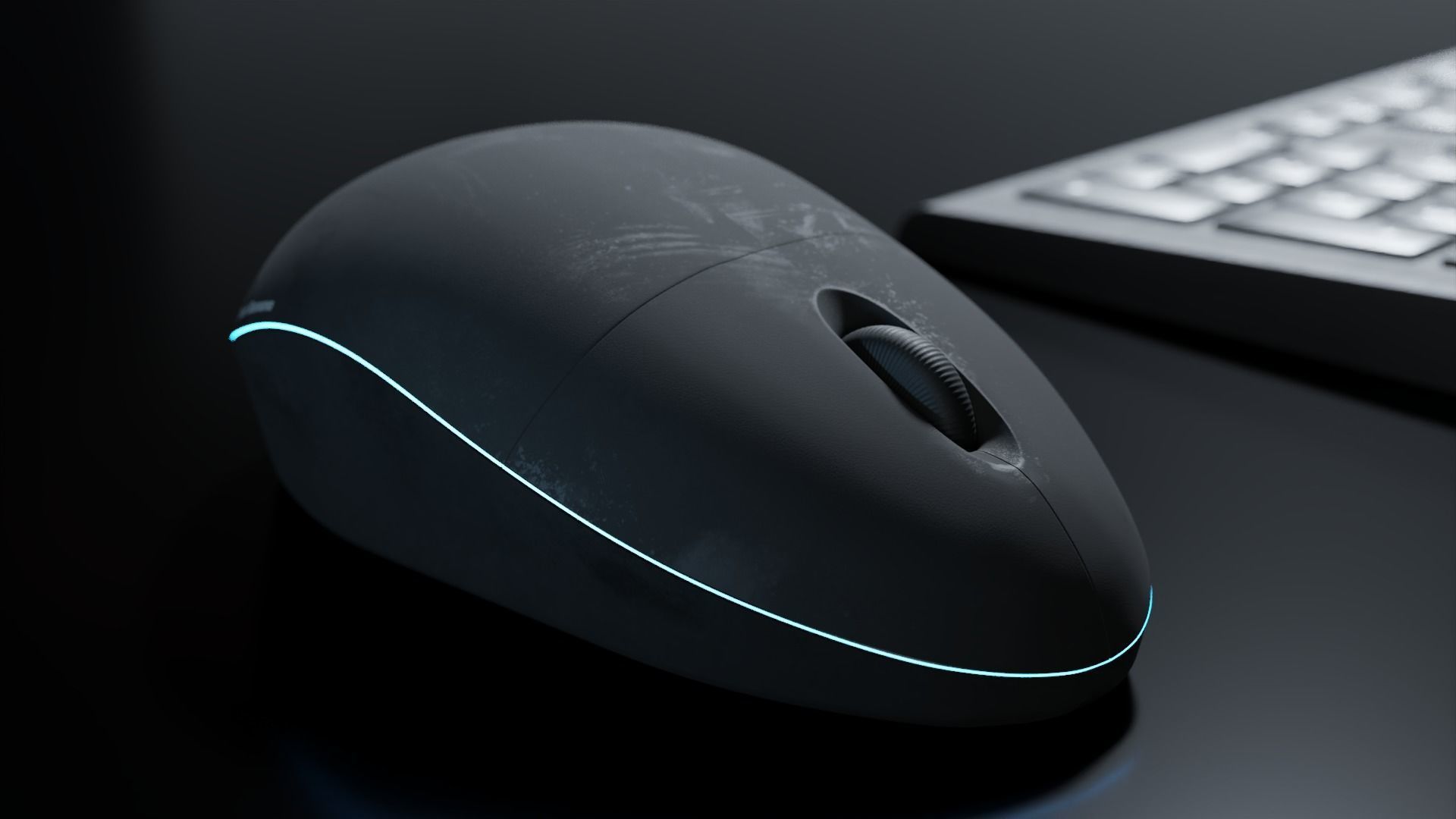 Mouse and Keyboard - 3D Model Low-poly 3D model_1