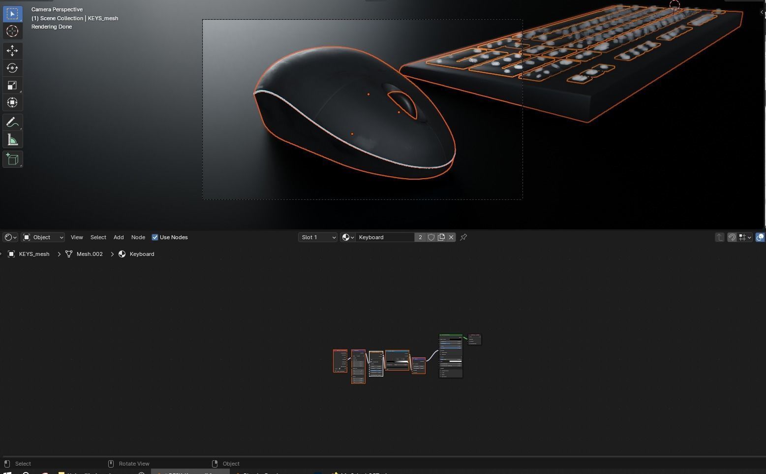 Mouse and Keyboard - 3D Model Low-poly 3D model_10