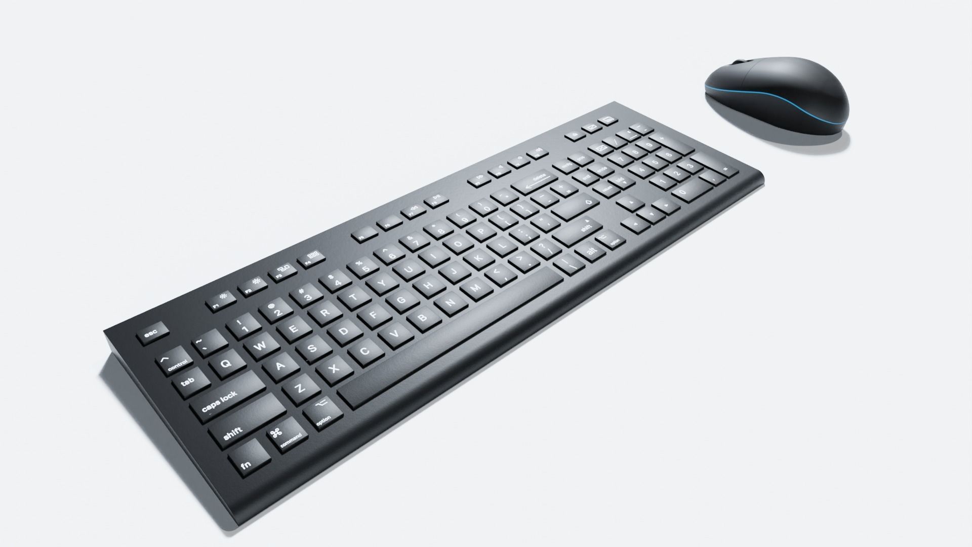 Mouse and Keyboard - 3D Model Low-poly 3D model_11