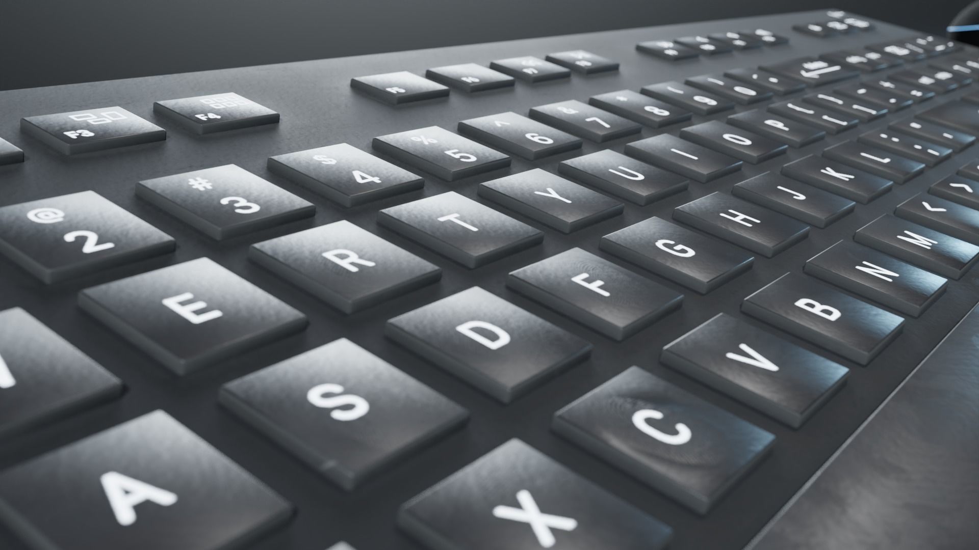 Mouse and Keyboard - 3D Model Low-poly 3D model_4