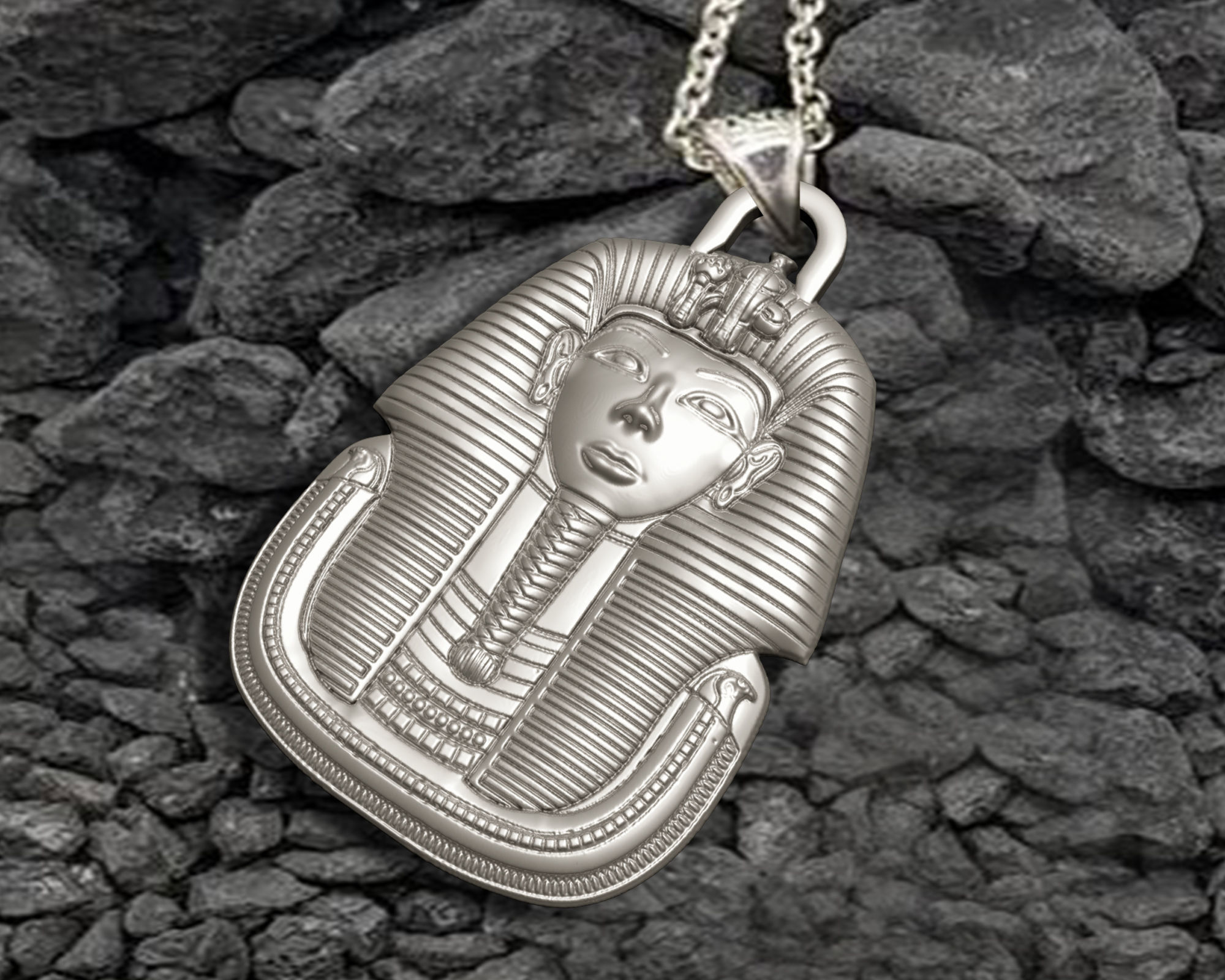 TUTANKHAMUN ARTIFACT ANCIENT EGYPTION PENDANT 3D print model_5