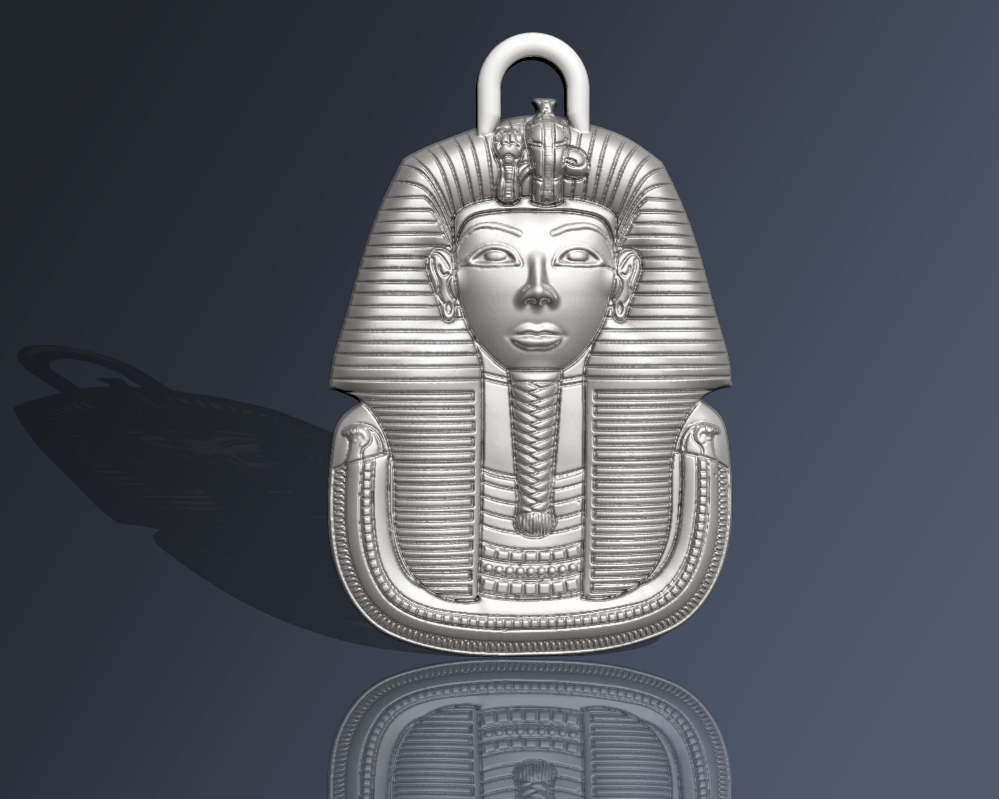 TUTANKHAMUN ARTIFACT ANCIENT EGYPTION PENDANT 3D print model_3