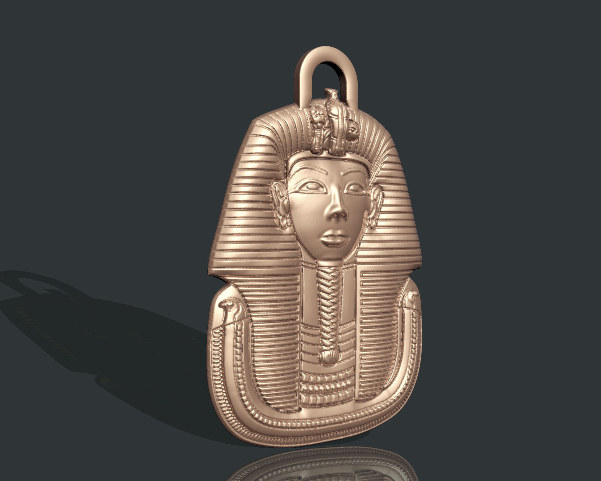 TUTANKHAMUN ARTIFACT ANCIENT EGYPTION PENDANT 3D print model_2