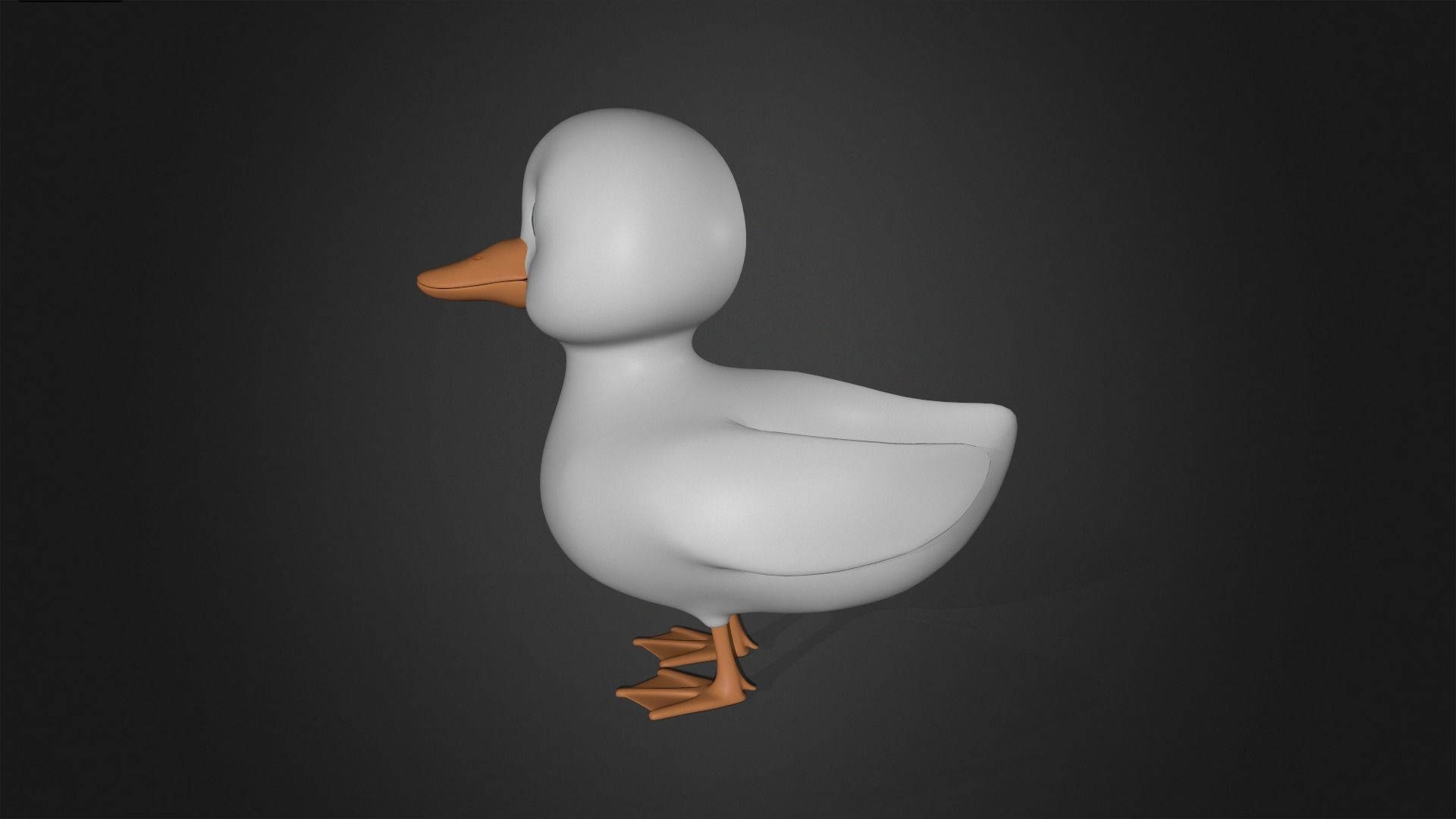 Asset - Cartoons - Animal - Duck Mother Rigged 3D model_12