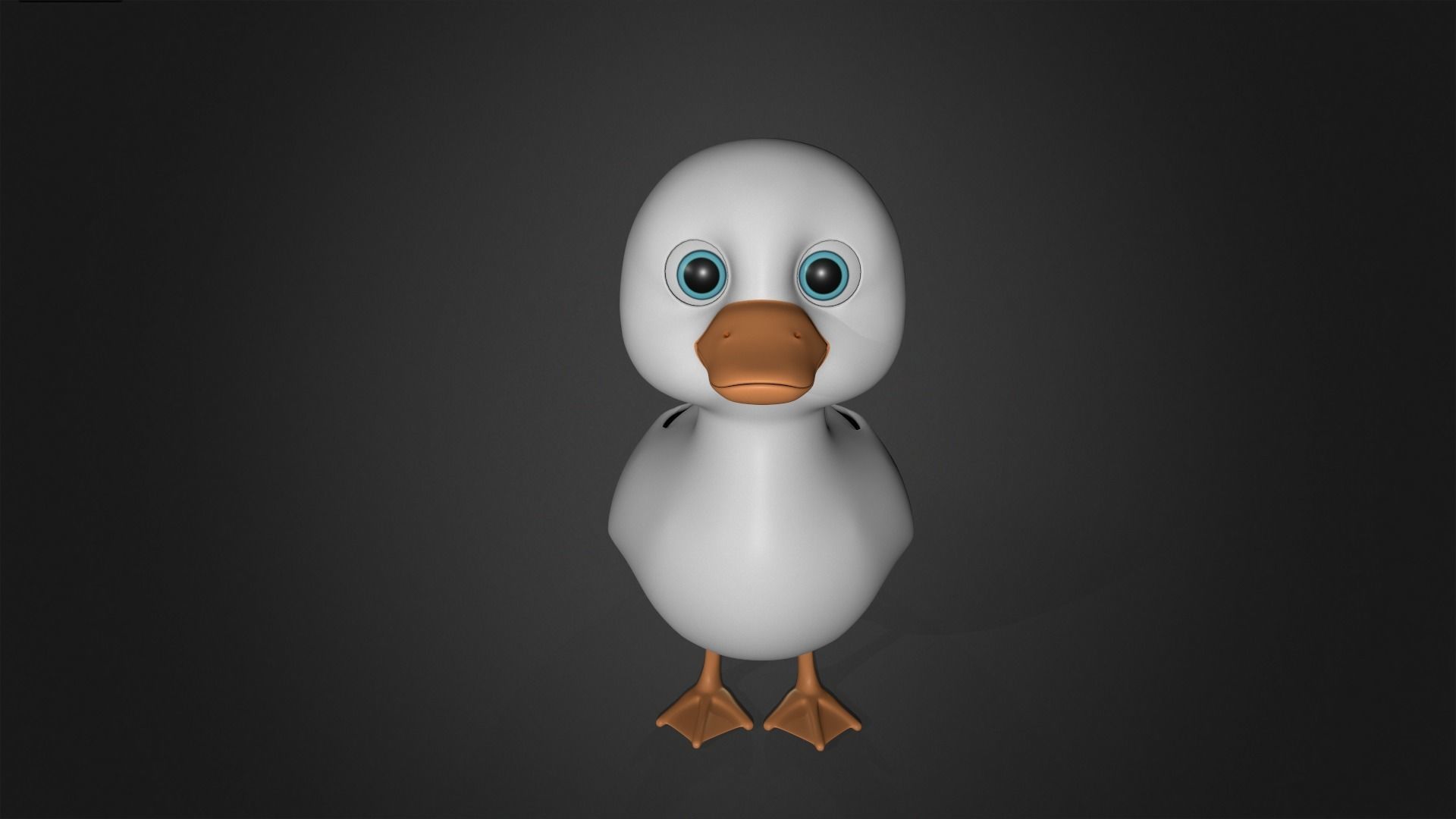 Asset - Cartoons - Animal - Duck Mother Rigged 3D model_2