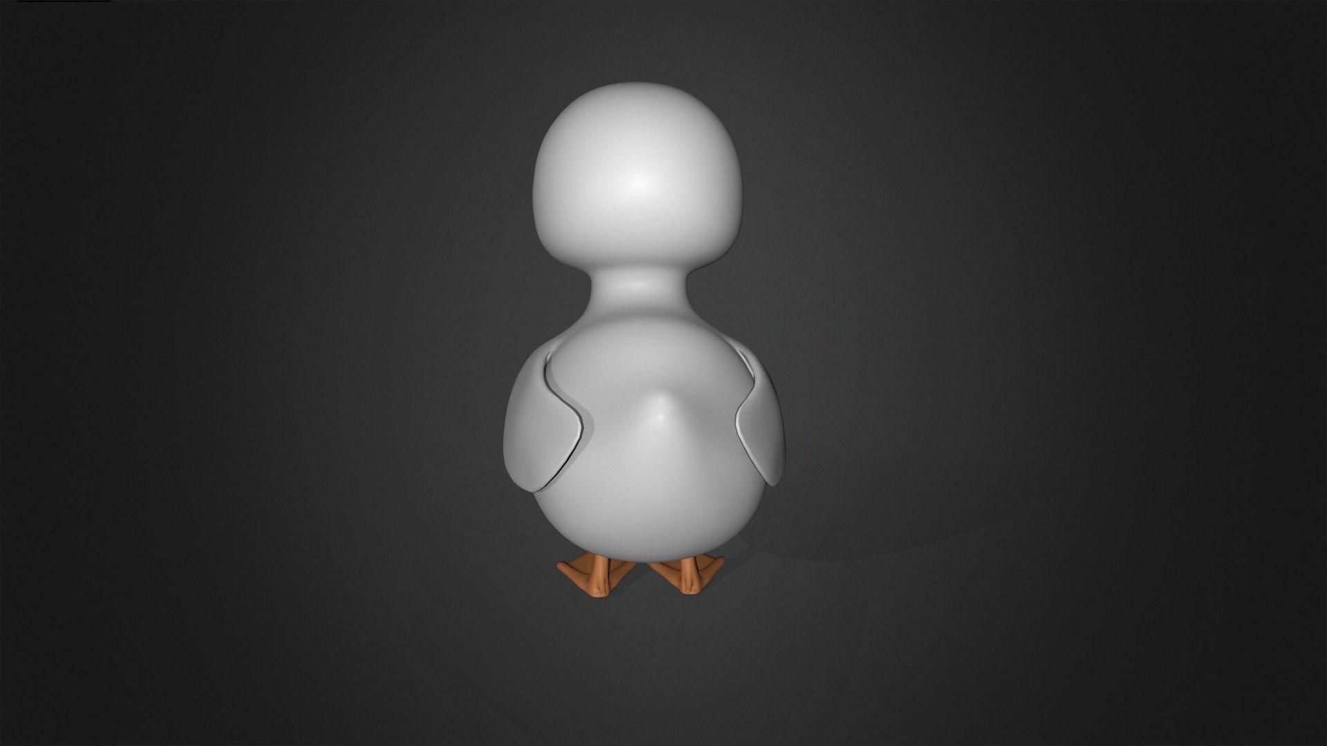 Asset - Cartoons - Animal - Duck Mother Rigged 3D model_10