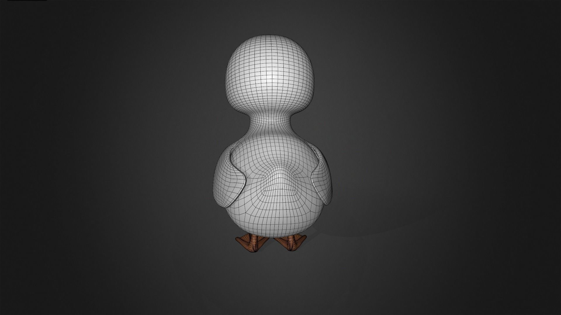 Asset - Cartoons - Animal - Duck Mother Rigged 3D model_11