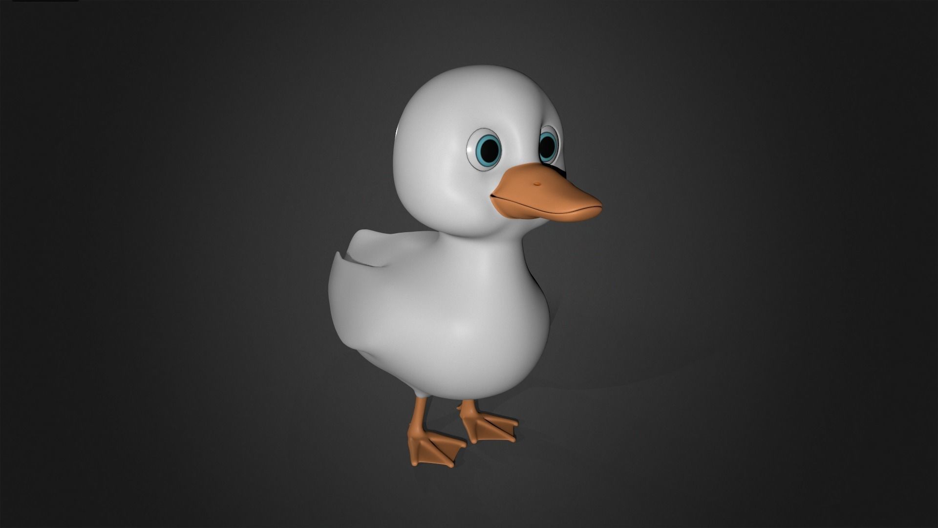 Asset - Cartoons - Animal - Duck Mother Rigged 3D model_4