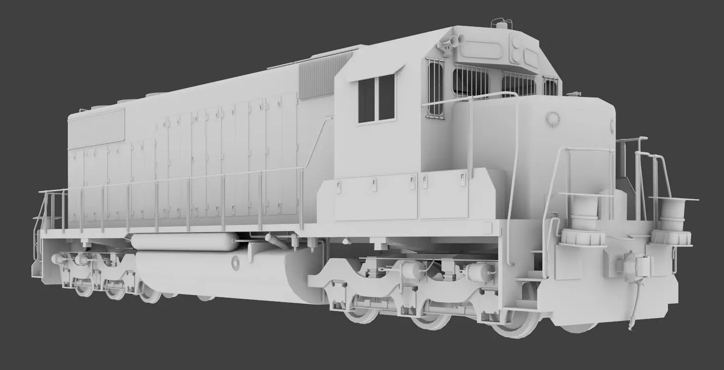 GP40PH Ficticional Low-poly 3D model