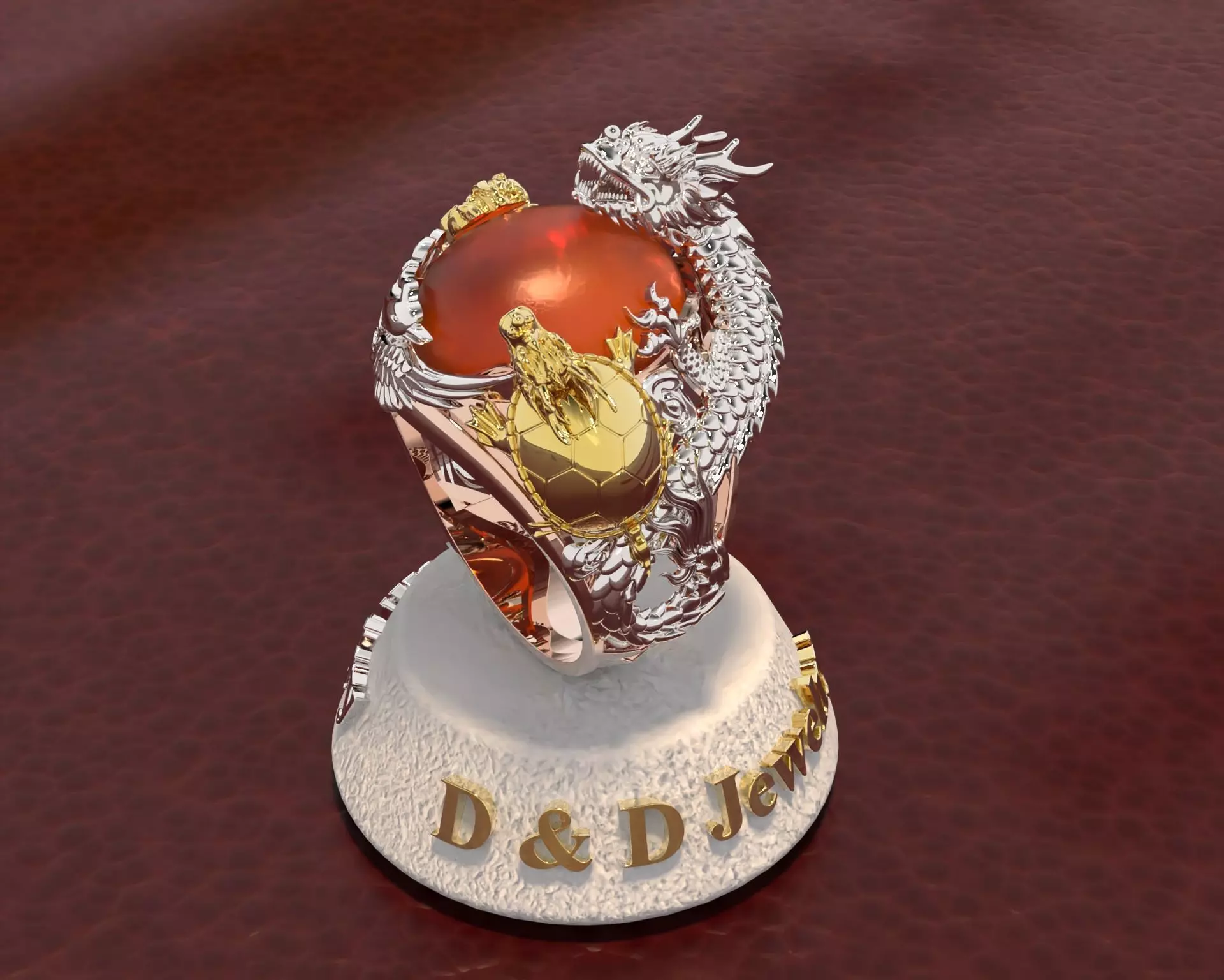 Four Spirit Ring 3D print model