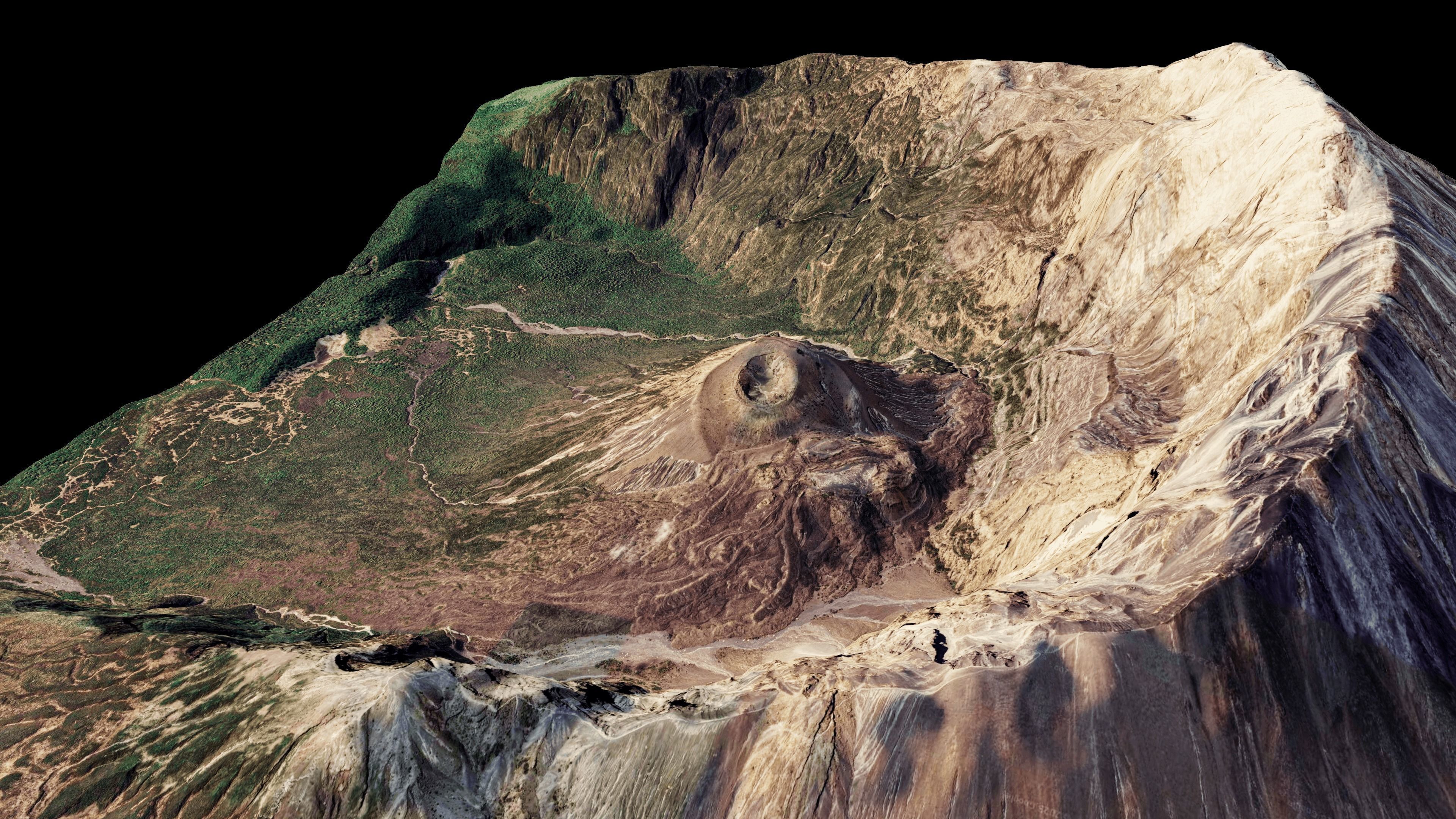 Mount Meru 3d terrain Low-poly 3D model_11