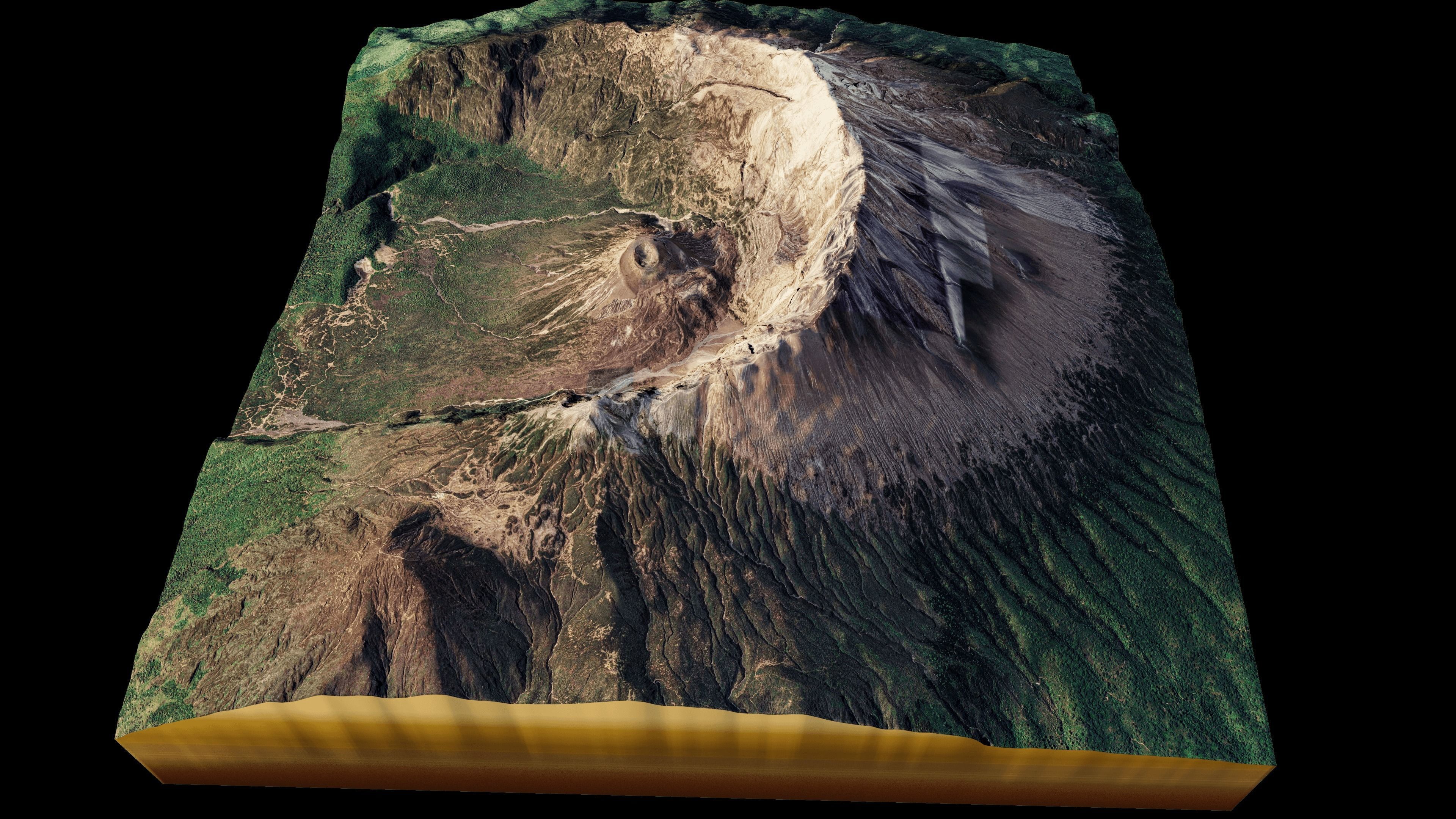 Mount Meru 3d terrain Low-poly 3D model_10