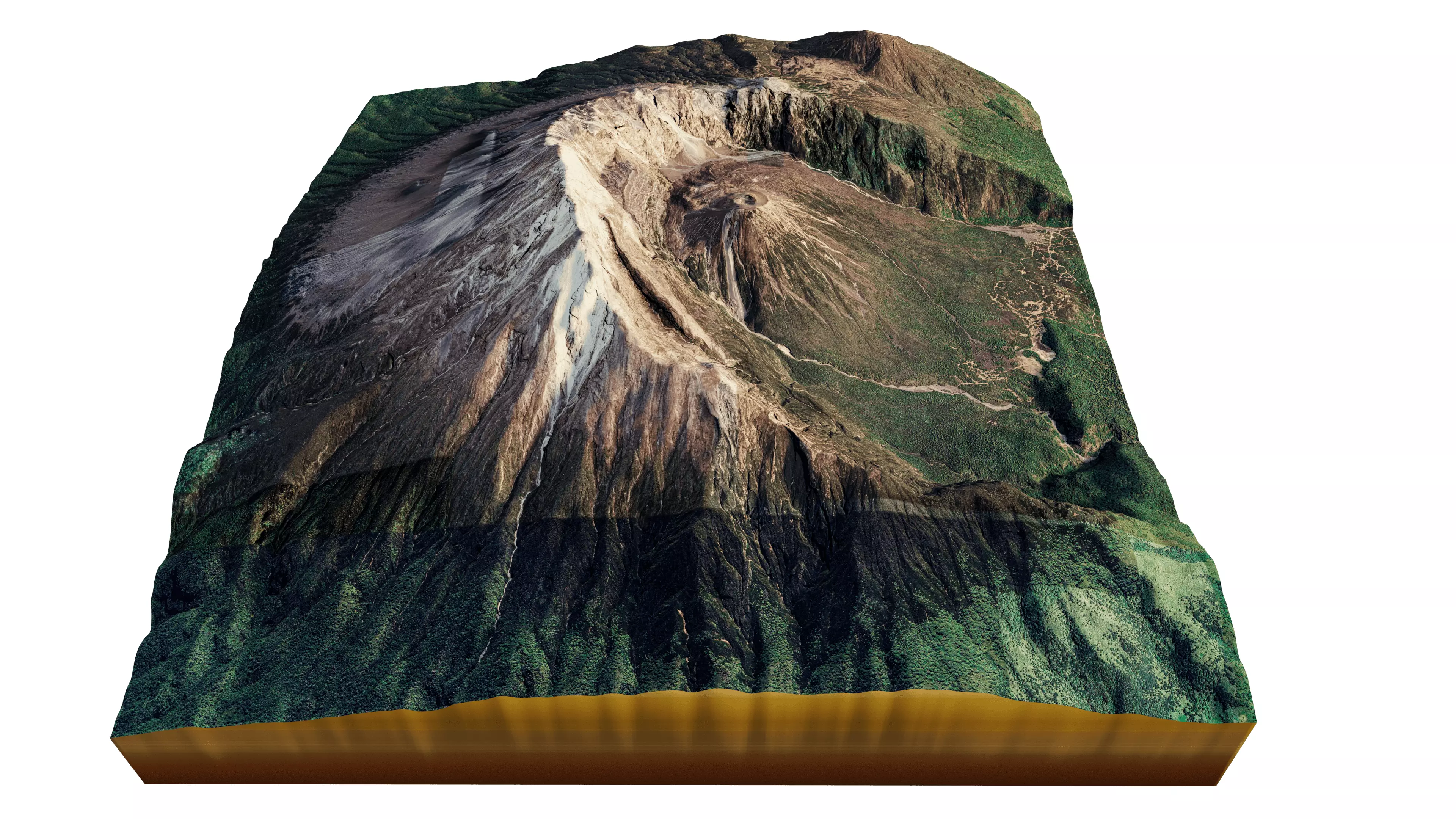 Mount Meru 3d terrain Low-poly 3D model_0