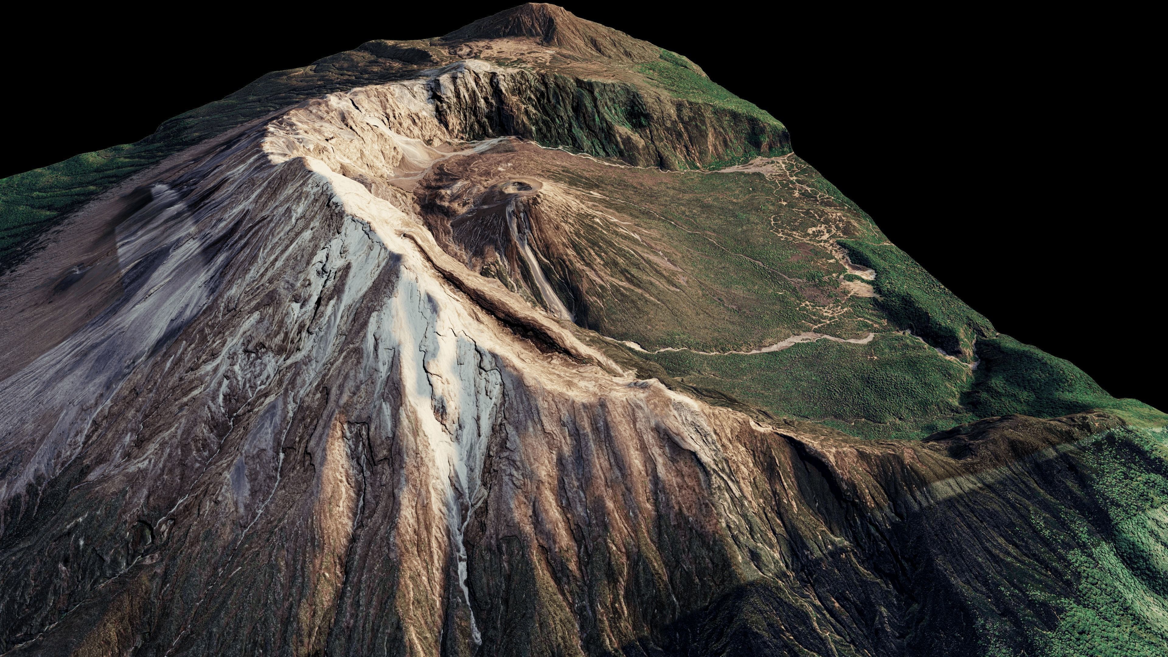 Mount Meru 3d terrain Low-poly 3D model_2