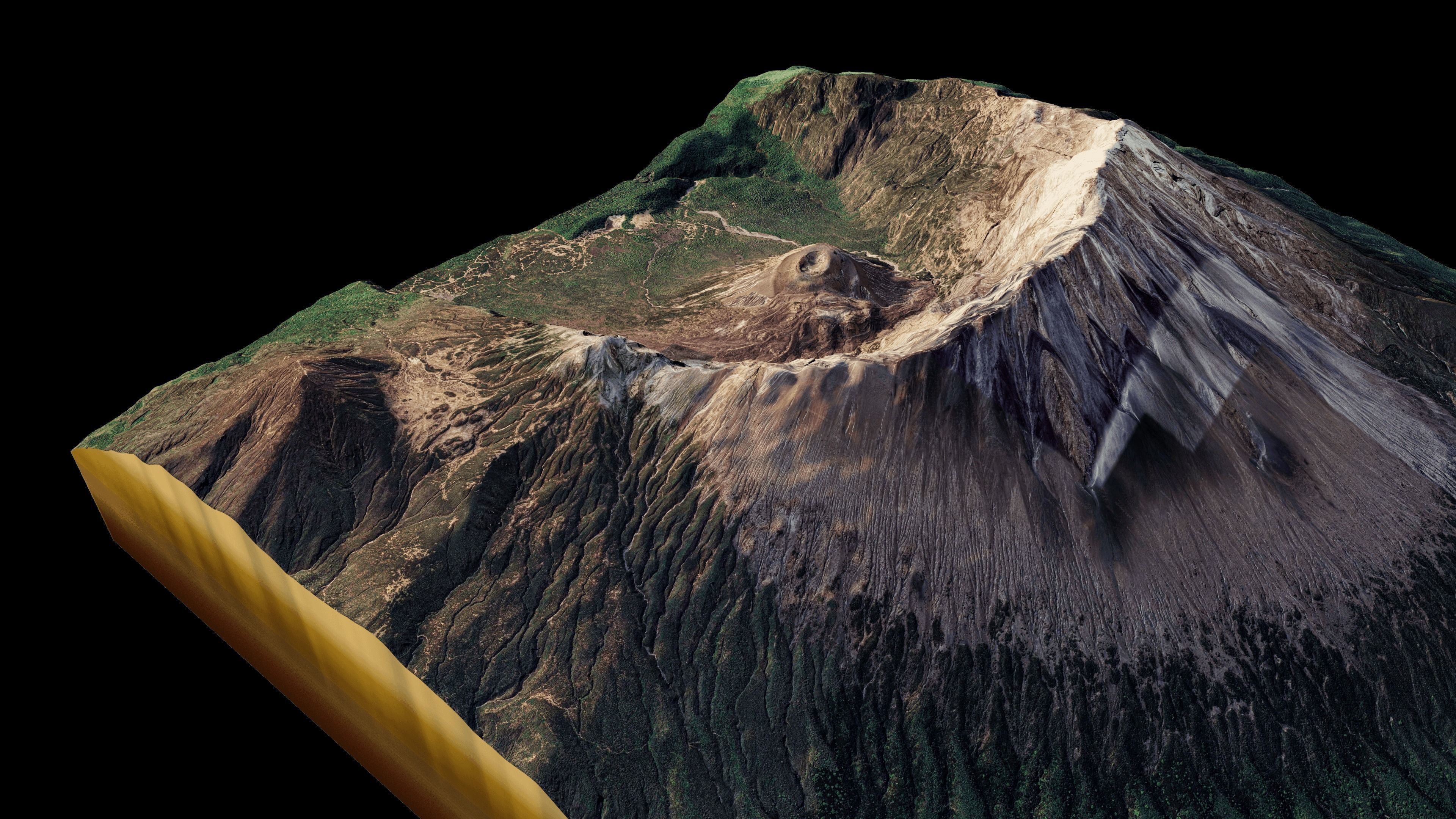 Mount Meru 3d terrain Low-poly 3D model_9