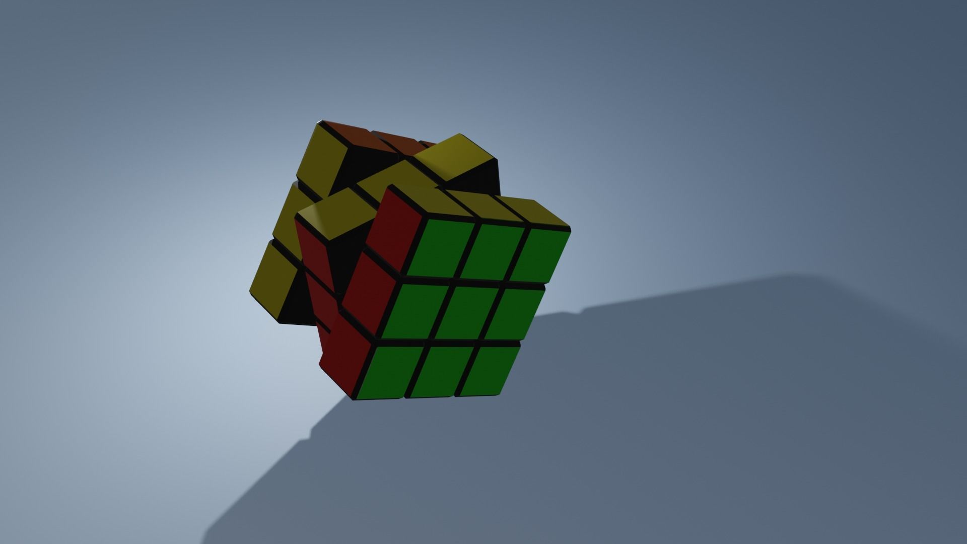 Rubiks cube sharp edges 3D model_2