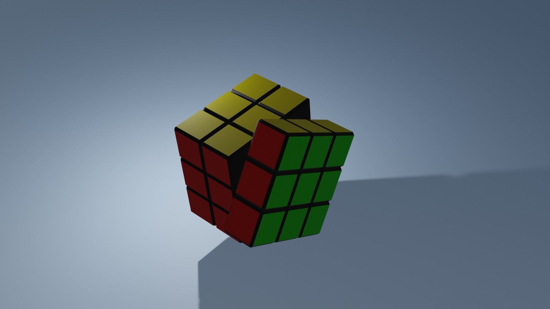 Rubiks cube sharp edges 3D model_3