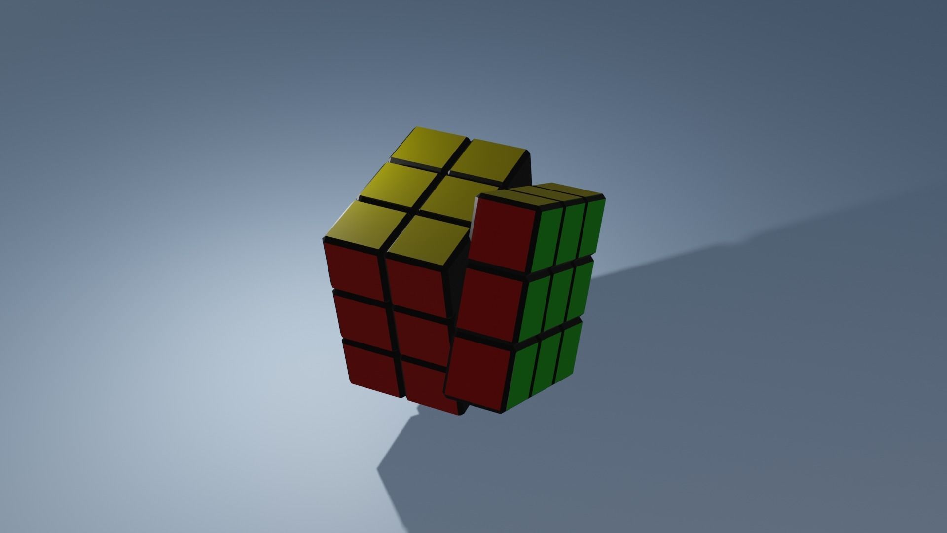 Rubiks cube sharp edges 3D model_1