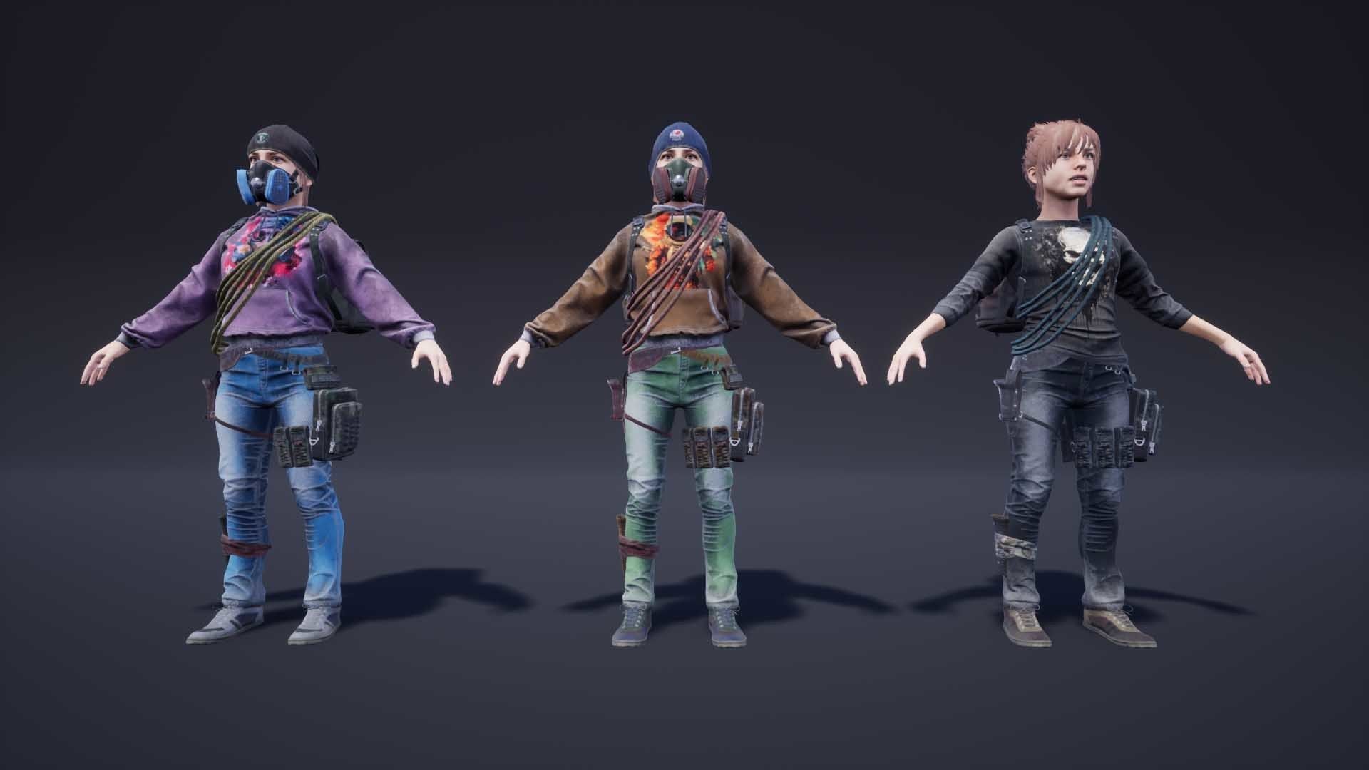 Adventure Characters Pack Low-poly 3D model_26