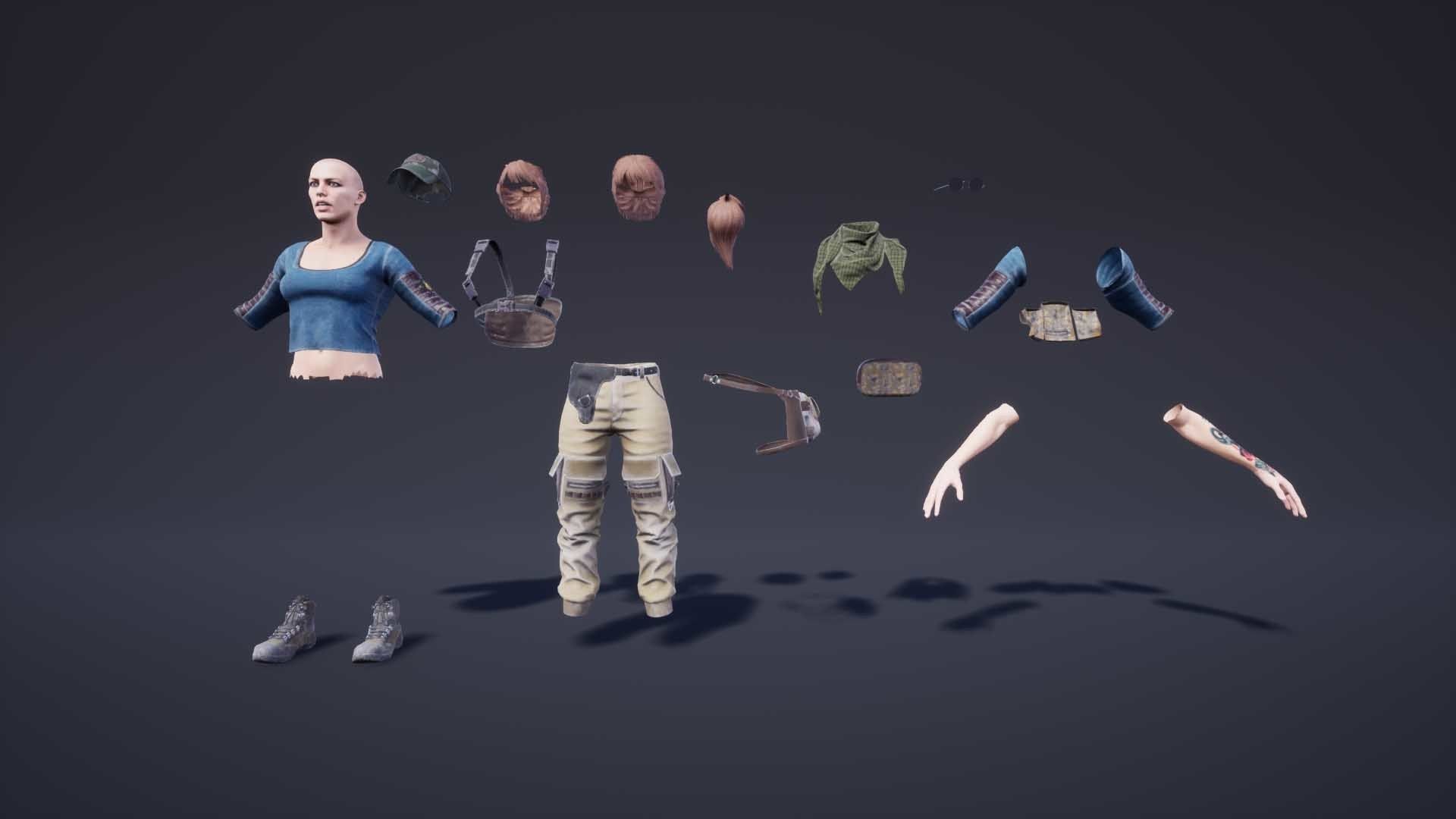Adventure Characters Pack Low-poly 3D model_19