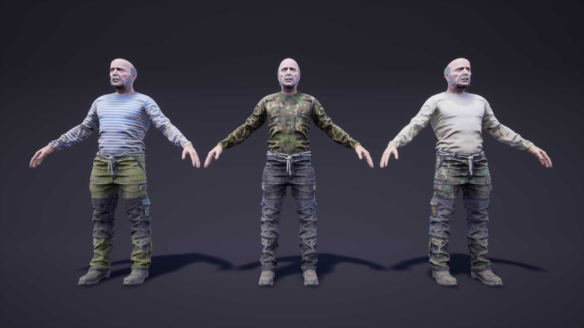 Adventure Characters Pack Low-poly 3D model_32