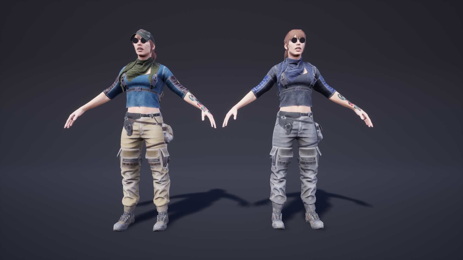 Adventure Characters Pack Low-poly 3D model_18