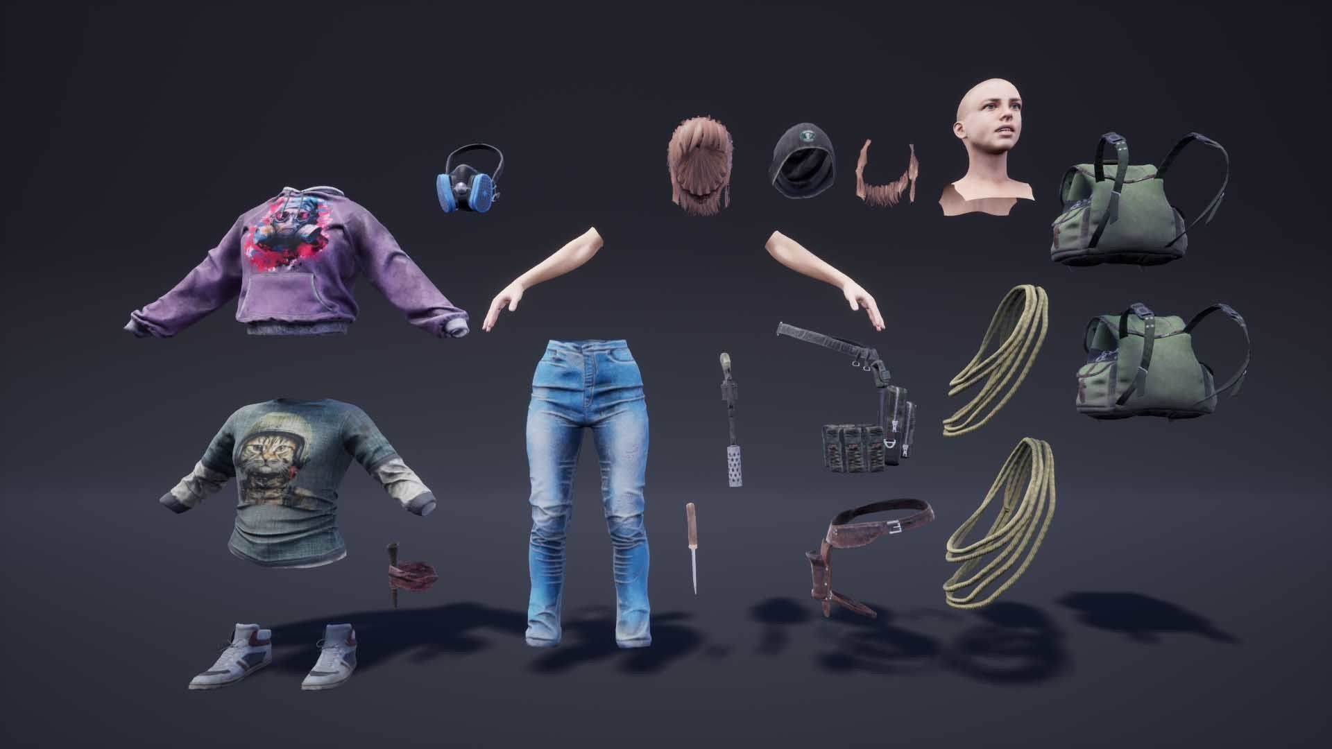 Adventure Characters Pack Low-poly 3D model_27