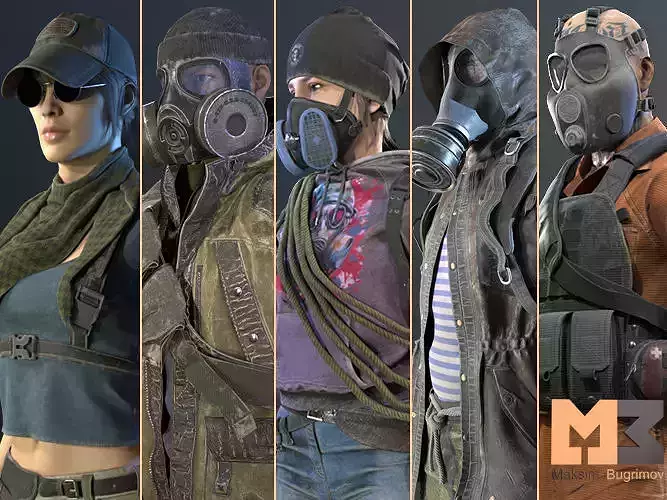 Adventure Characters Pack Low-poly 3D model