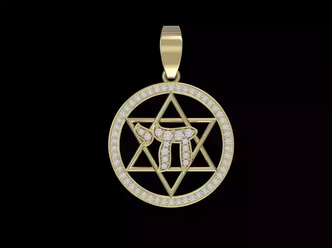 Star of David with Chai Pendant