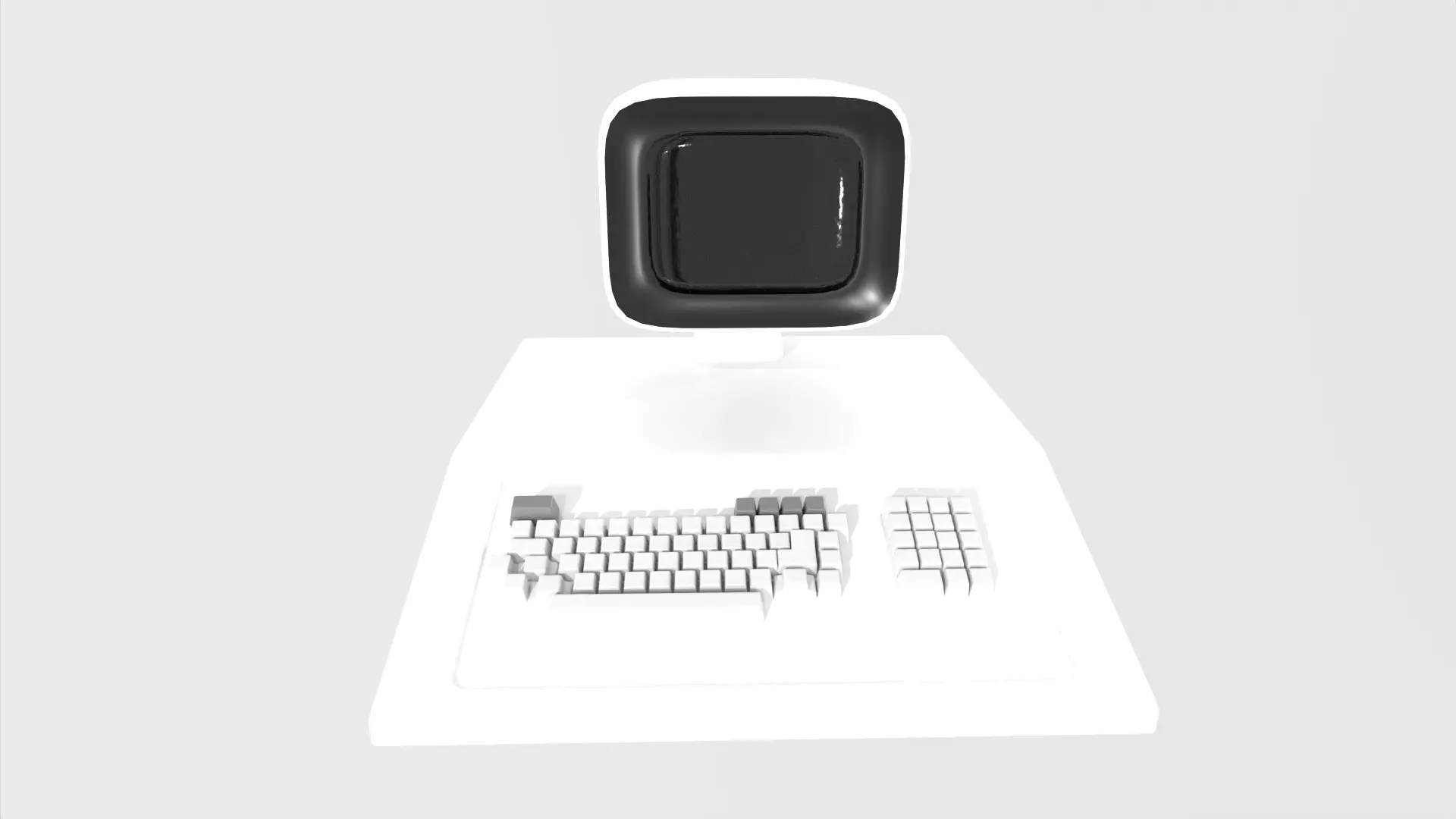 Old-Retro Computer Free low-poly 3D model