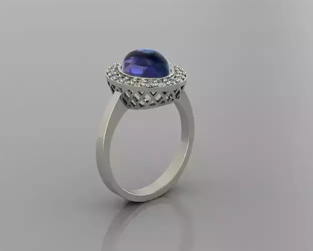  Red sapphire and jewel ring