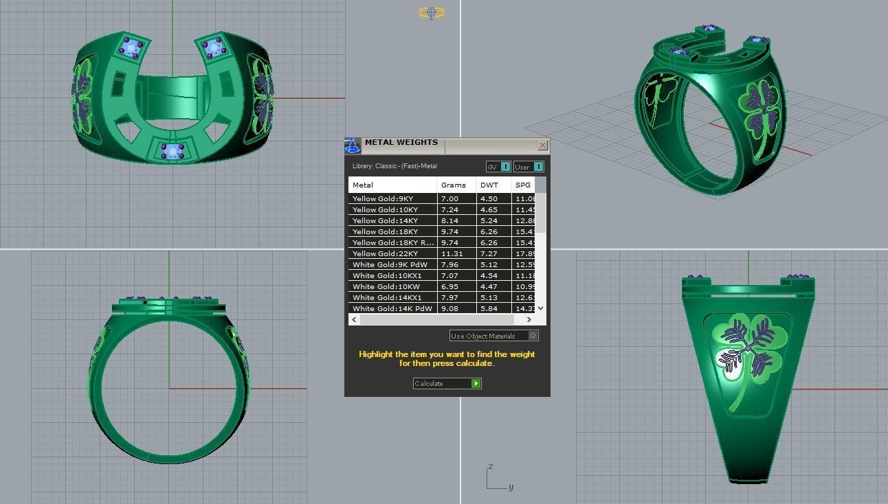 Horseshoe ring 3D print model_9