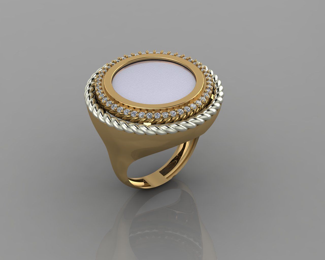 Coin frame ring 3D print model_4