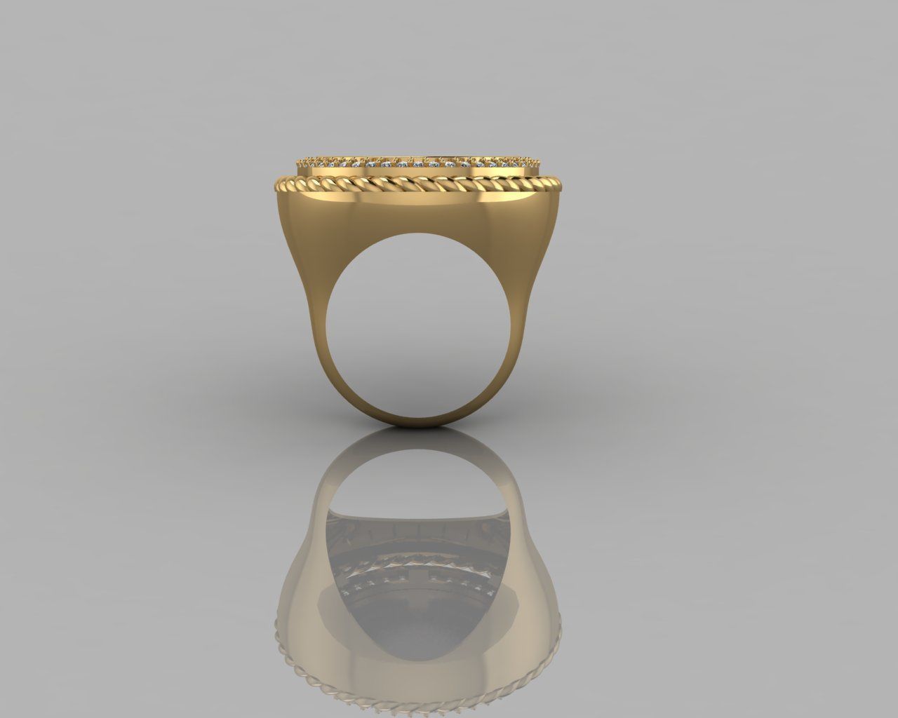Coin frame ring 3D print model_20