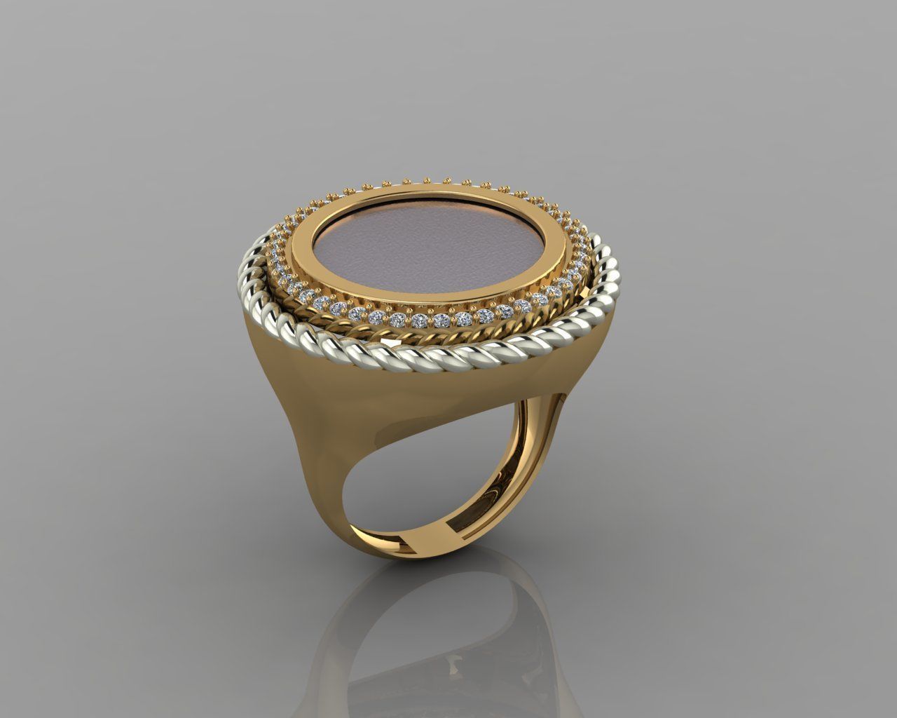 Coin frame ring 3D print model_1