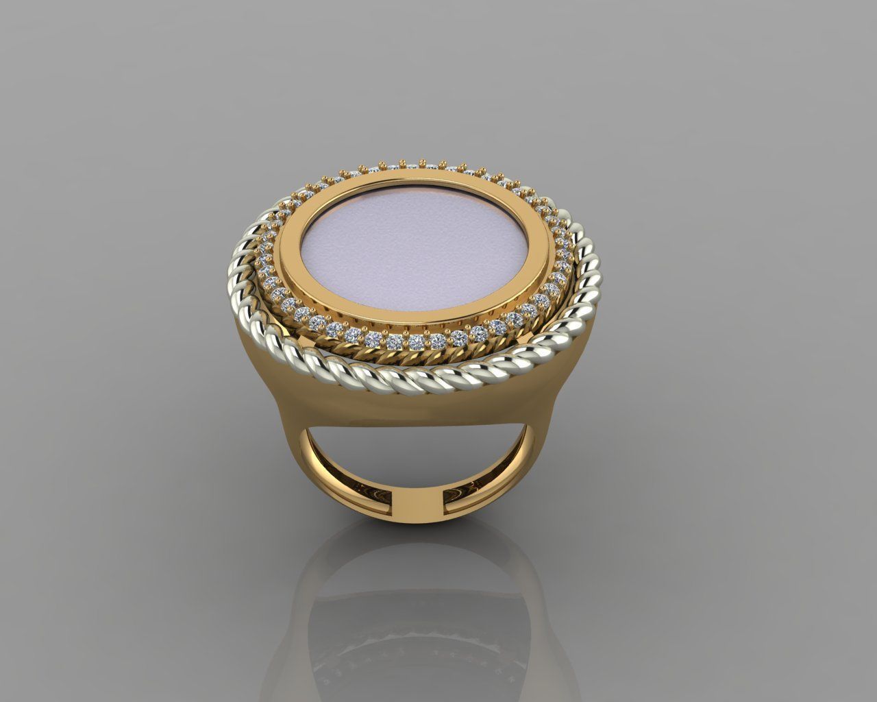 Coin frame ring 3D print model_11