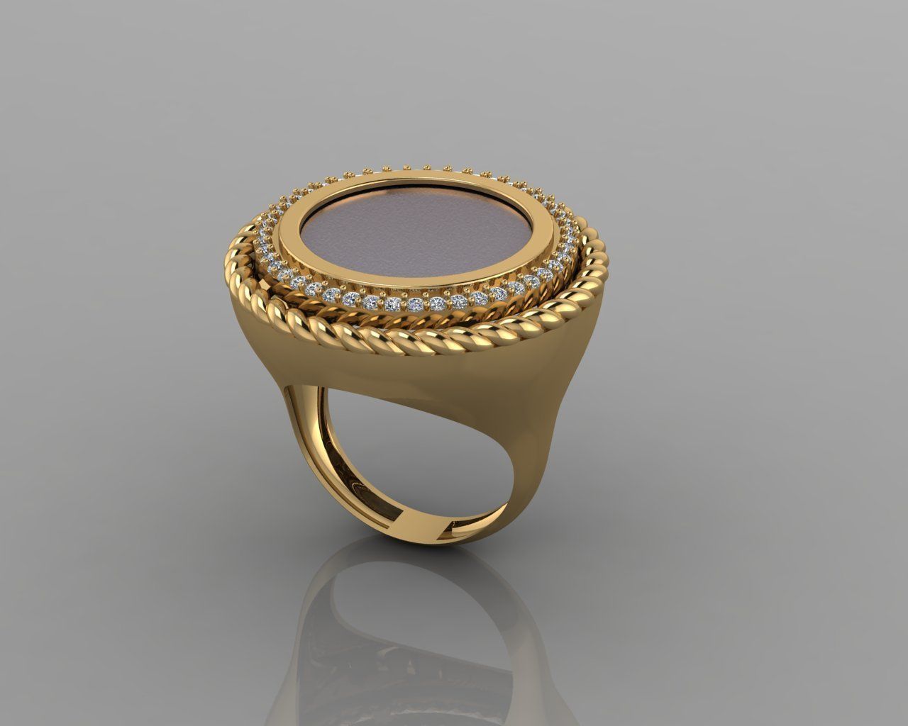 Coin frame ring 3D print model_2