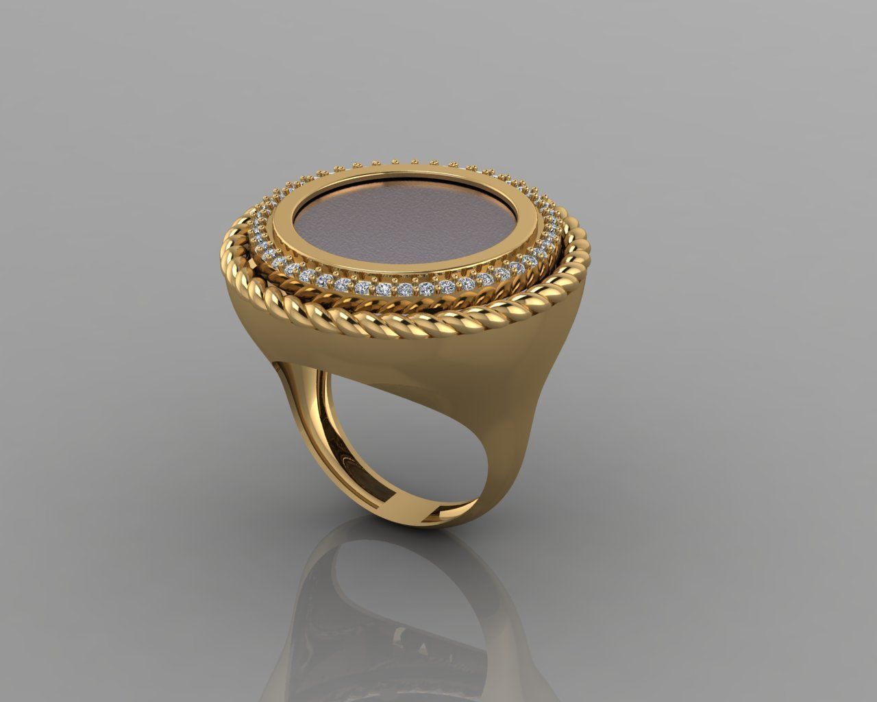 Coin frame ring 3D print model_18