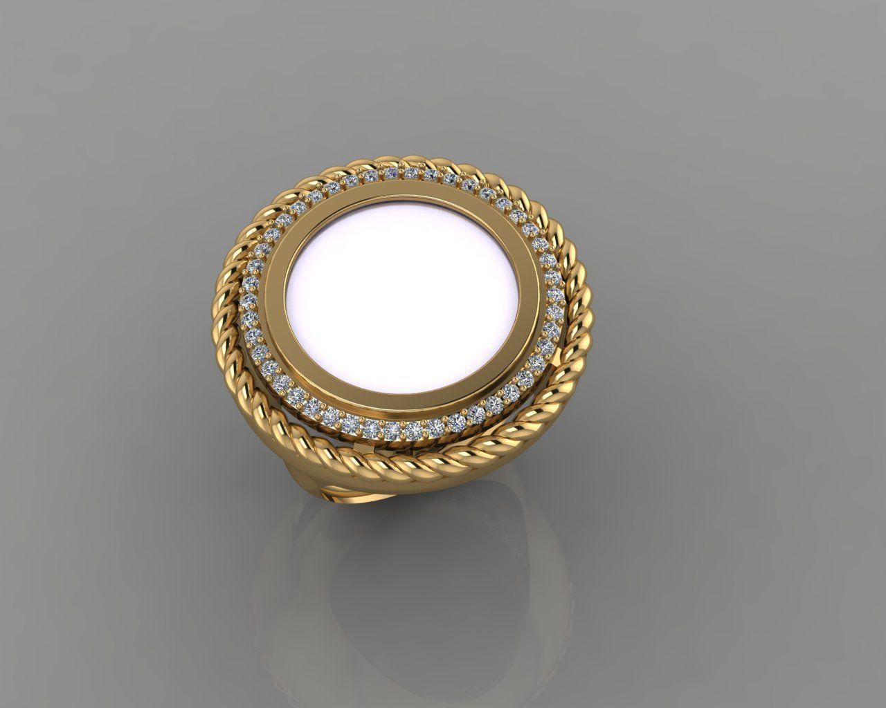 Coin frame ring 3D print model_16
