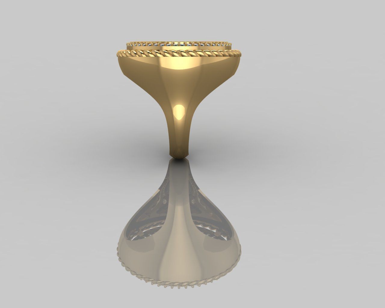 Coin frame ring 3D print model_21