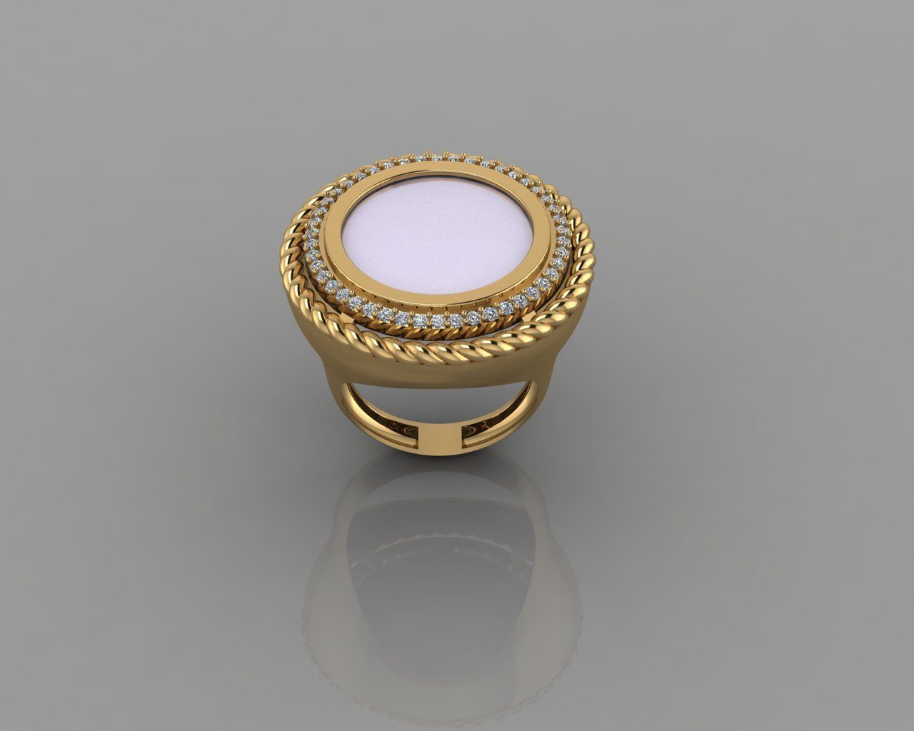 Coin frame ring 3D print model_23