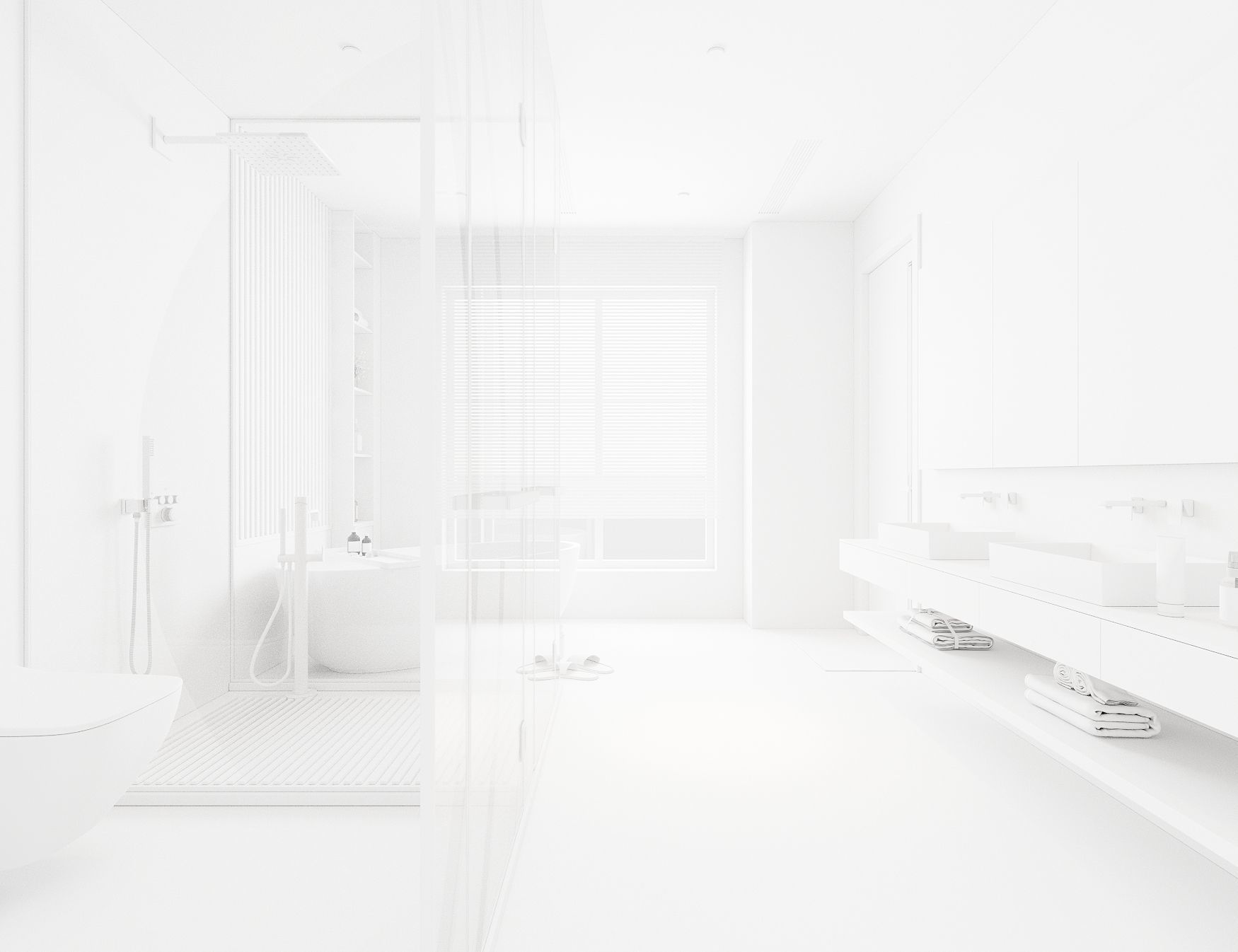 Bathroom full scene 3D model 3D model_4